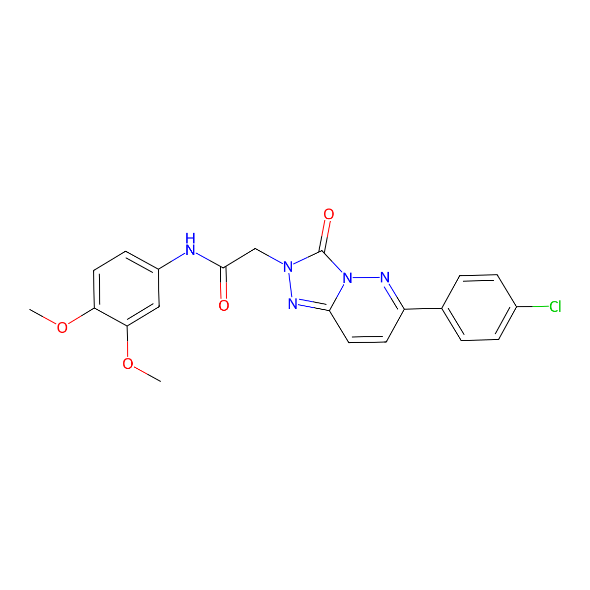 2-(6-(4-chlorophenyl)-3-oxo-[1,2,4]triazolo[4,3-b]pyridazin-2(3H)-yl)-N-(3,4-dimethoxyphenyl)acetamide molecular structure, CAS 1251635-55-8