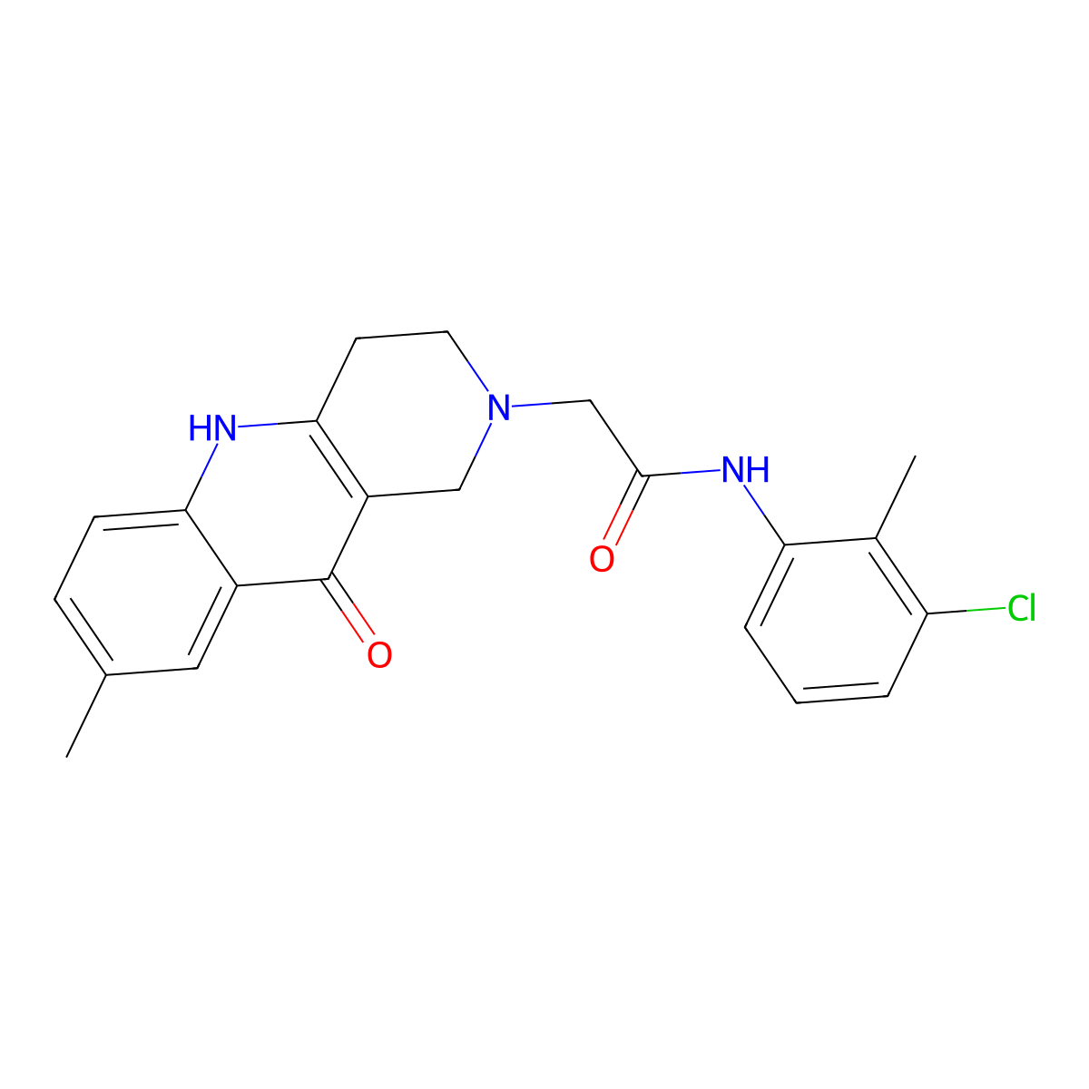 N-(3-chloro-2-methylphenyl)-2-(8-methyl-10-oxo-3,4-dihydrobenzo[b][1,6]naphthyridin-2(1H,5H,10H)-yl)acetamide molecular structure, CAS 1251635-60-5
