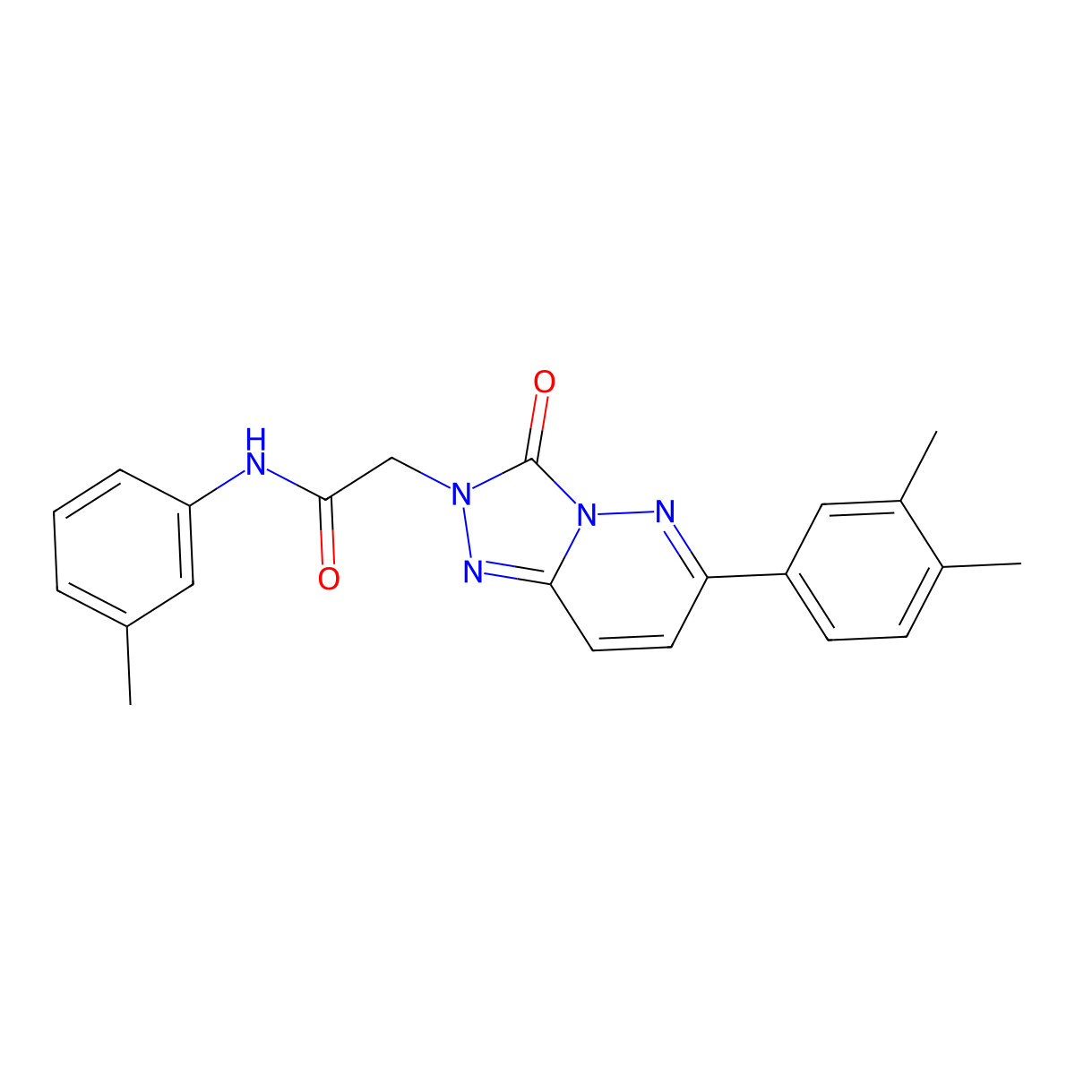 2-(6-(3,4-dimethylphenyl)-3-oxo-[1,2,4]triazolo[4,3-b]pyridazin-2(3H)-yl)-N-(m-tolyl)acetamide molecular structure, CAS 1251635-67-2