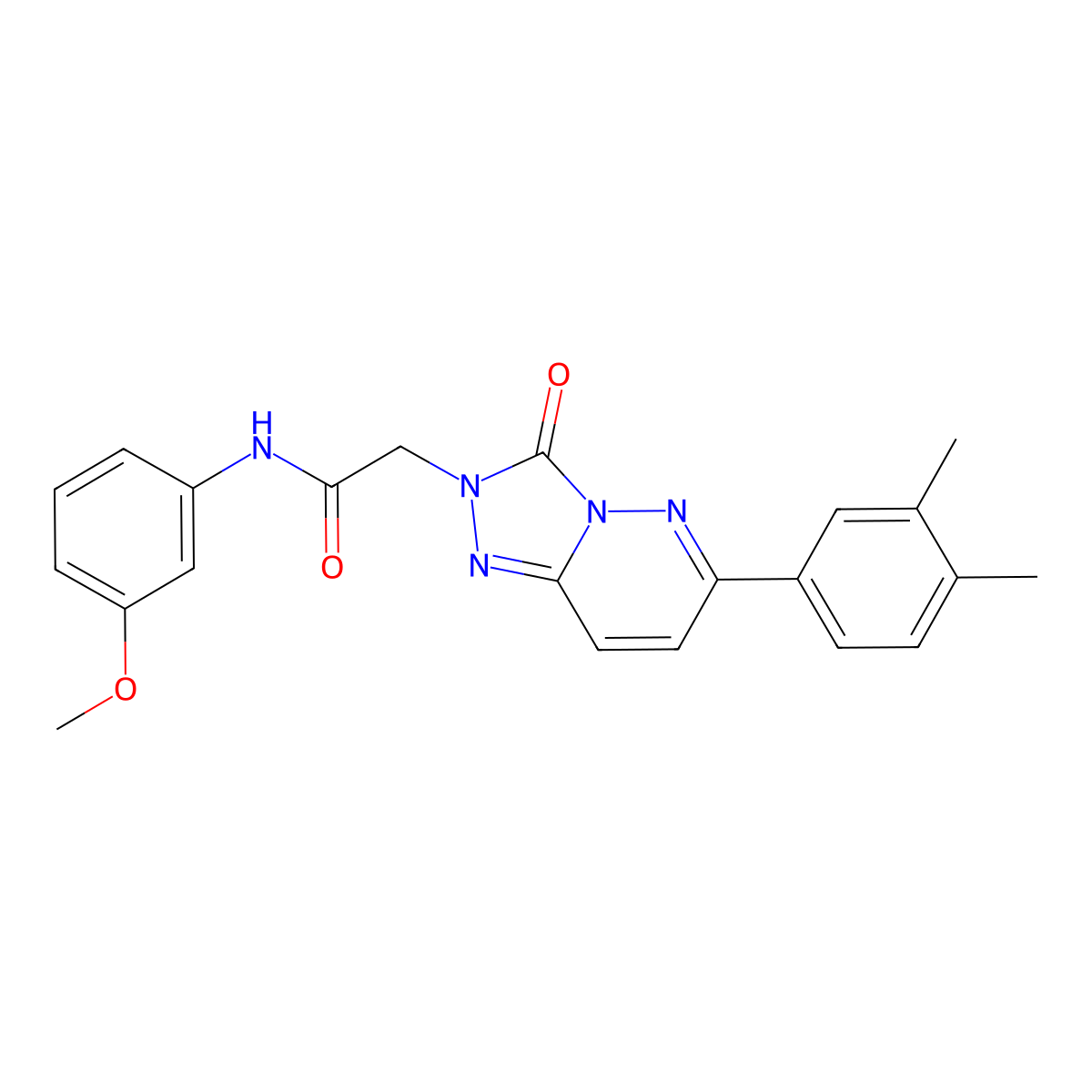 2-(6-(3,4-dimethylphenyl)-3-oxo-[1,2,4]triazolo[4,3-b]pyridazin-2(3H)-yl)-N-(3-methoxyphenyl)acetamide molecular structure, CAS 1251635-74-1