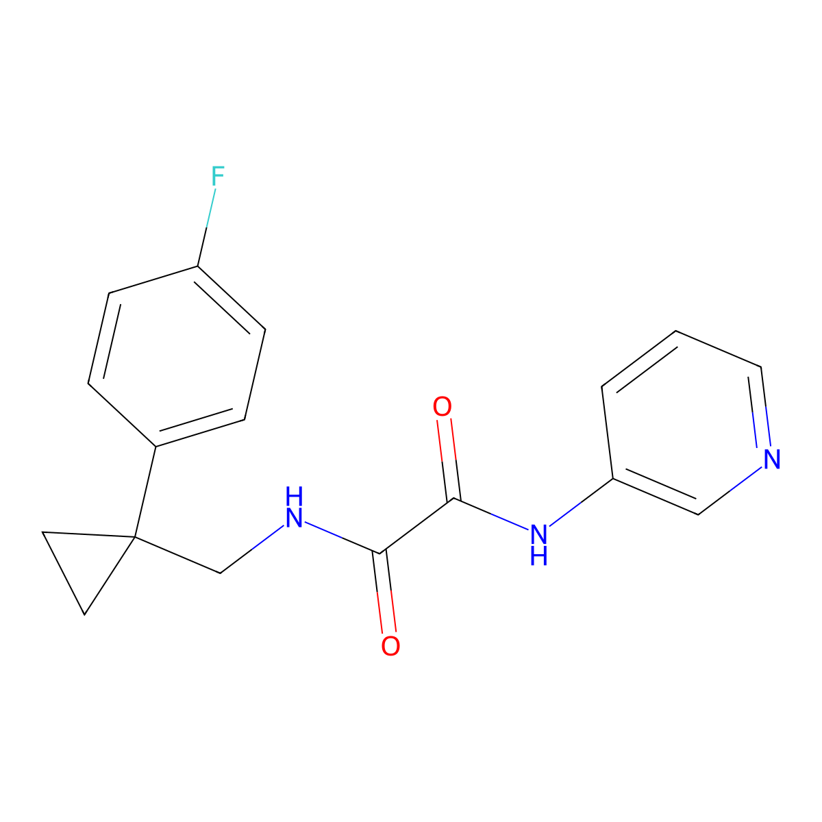 N1-((1-(4-fluorophenyl)cyclopropyl)methyl)-N2-(pyridin-3-yl)oxalamide molecular structure, CAS 1251639-91-4