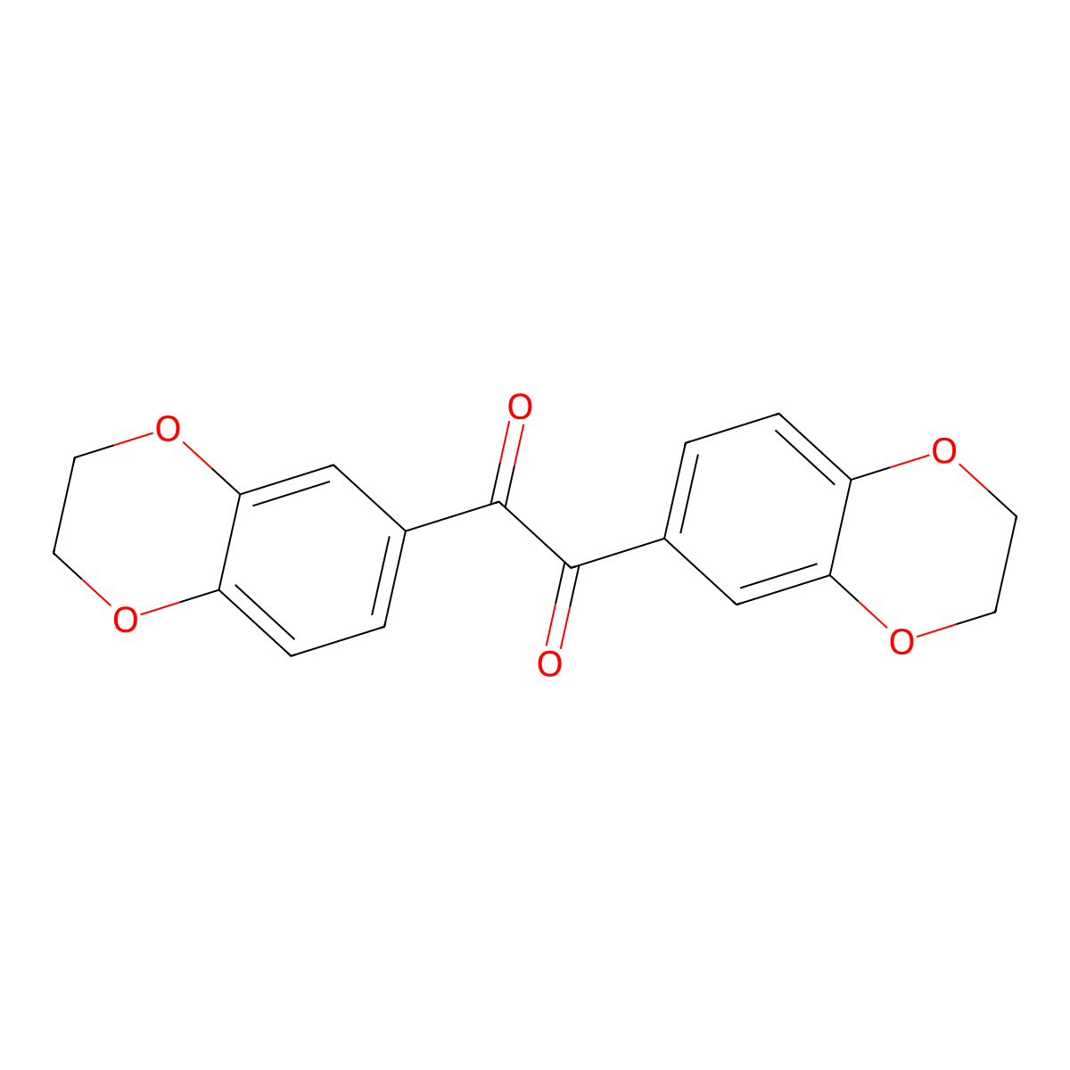 1,2-Bis(2,3-dihydro-1,4-benzodioxin-6-YL)-1,2-ethanedione molecular structure, CAS 125164-98-9