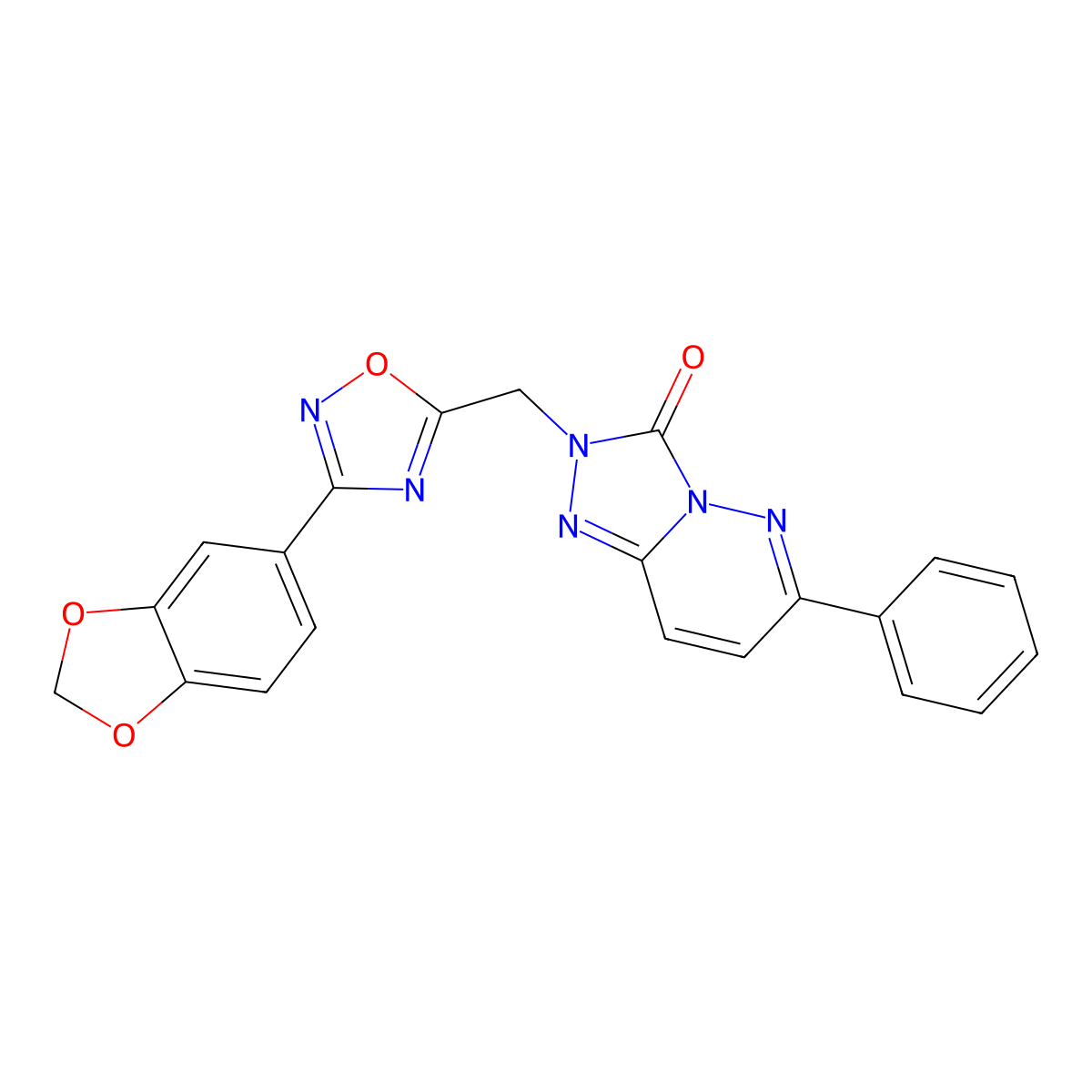 2-((3-(benzo[d][1,3]dioxol-5-yl)-1,2,4-oxadiazol-5-yl)methyl)-6-phenyl-[1,2,4]triazolo[4,3-b]pyridazin-3(2H)-one molecular structure, CAS 1251641-94-7