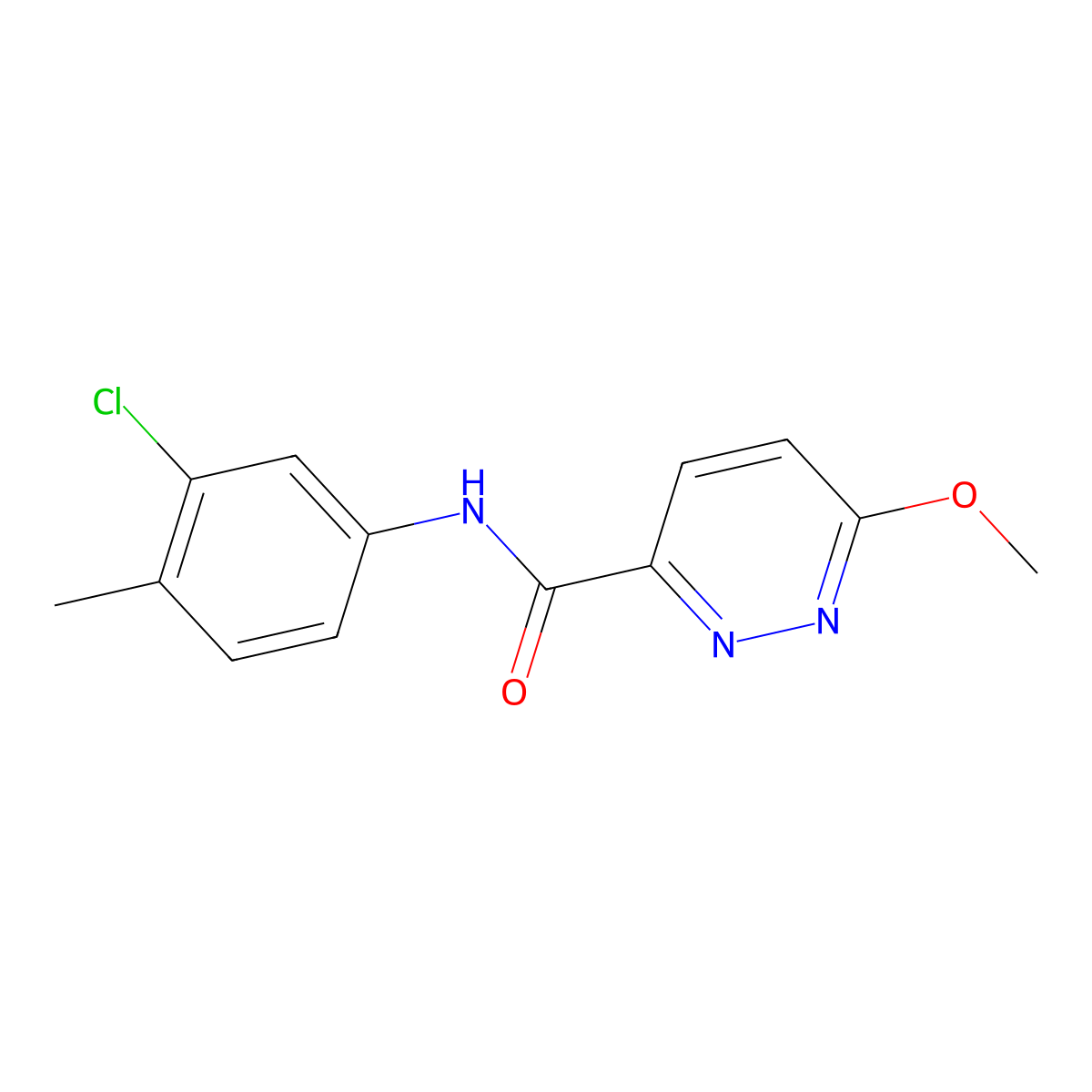 N-(3-chloro-4-methylphenyl)-6-methoxypyridazine-3-carboxamide molecular structure, CAS 1251642-77-9