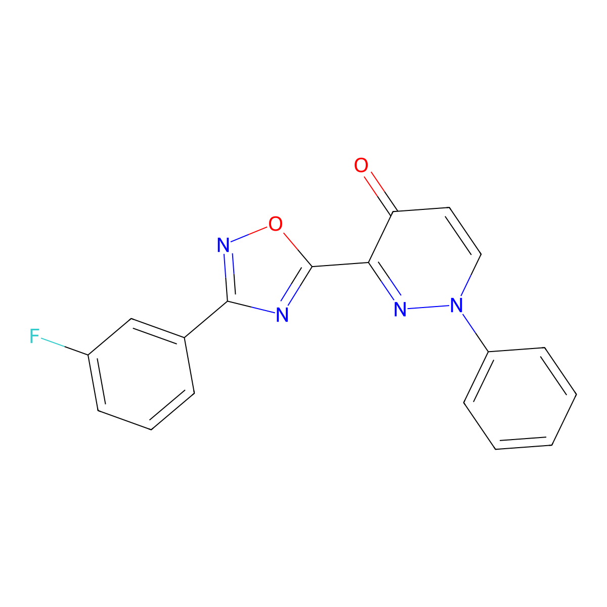 3-(3-(3-fluorophenyl)-1,2,4-oxadiazol-5-yl)-1-phenylpyridazin-4(1H)-one molecular structure, CAS 1251644-97-9