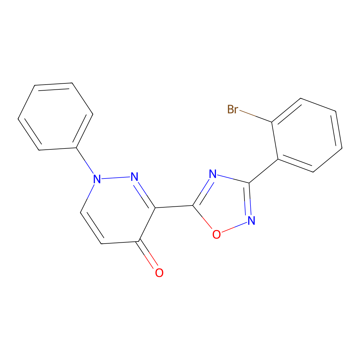 3-(3-(2-bromophenyl)-1,2,4-oxadiazol-5-yl)-1-phenylpyridazin-4(1H)-one molecular structure, CAS 1251646-07-7