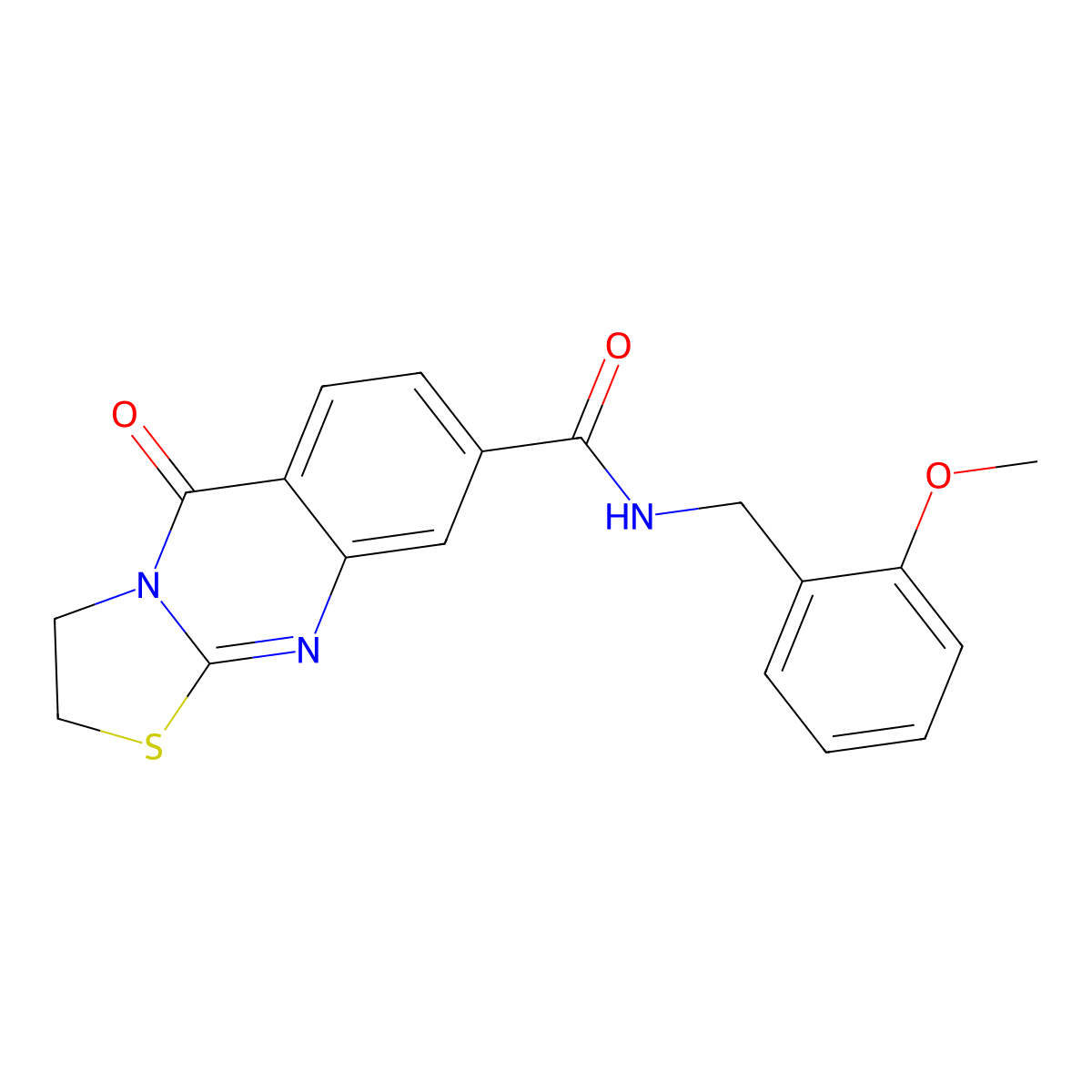 N-[(2-methoxyphenyl)methyl]-5-oxo-2H,3H,5H-[1,3]thiazolo[2,3-b]quinazoline-8-carboxamide molecular structure, CAS 1251647-47-8
