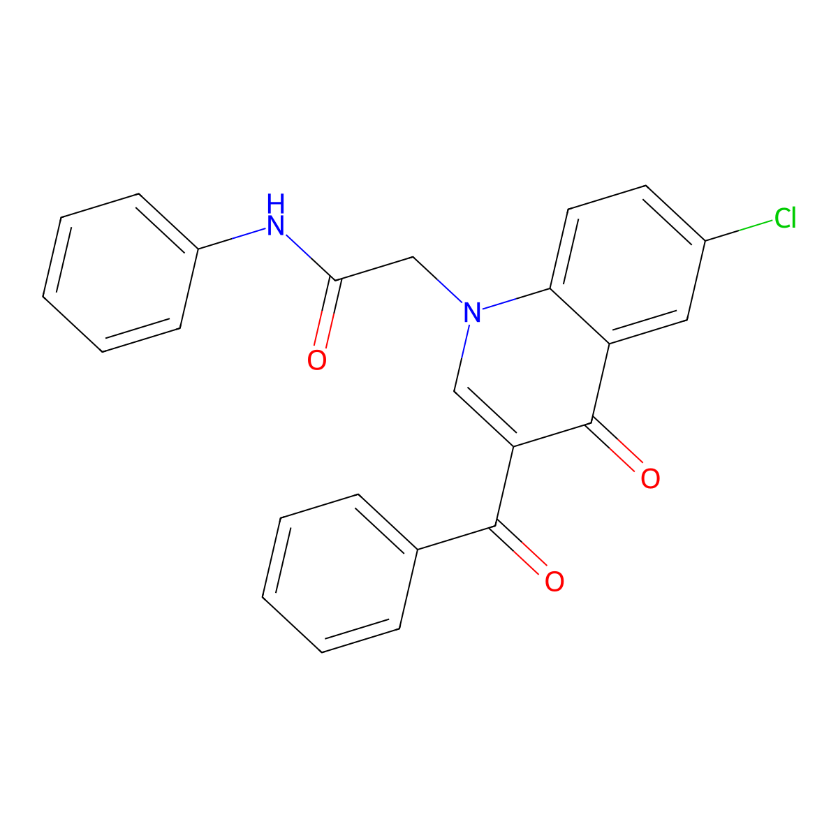 2-(3-benzoyl-6-chloro-4-oxoquinolin-1(4H)-yl)-N-phenylacetamide molecular structure, CAS 1251647-56-9