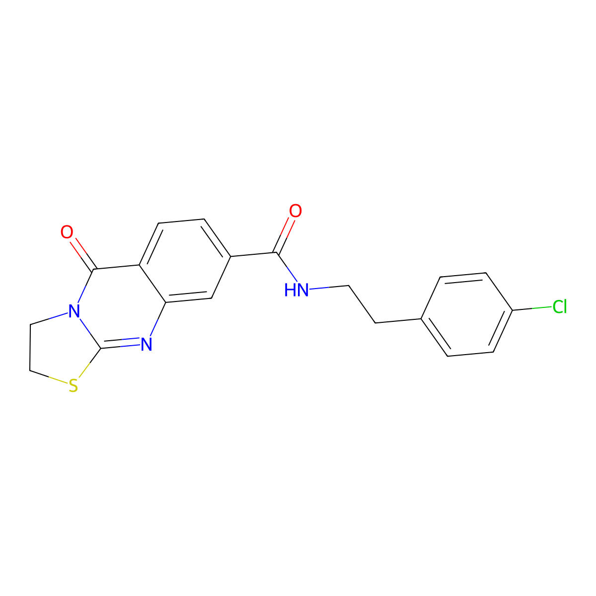 N-(4-chlorophenethyl)-5-oxo-3,5-dihydro-2H-thiazolo[2,3-b]quinazoline-8-carboxamide molecular structure, CAS 1251648-61-9