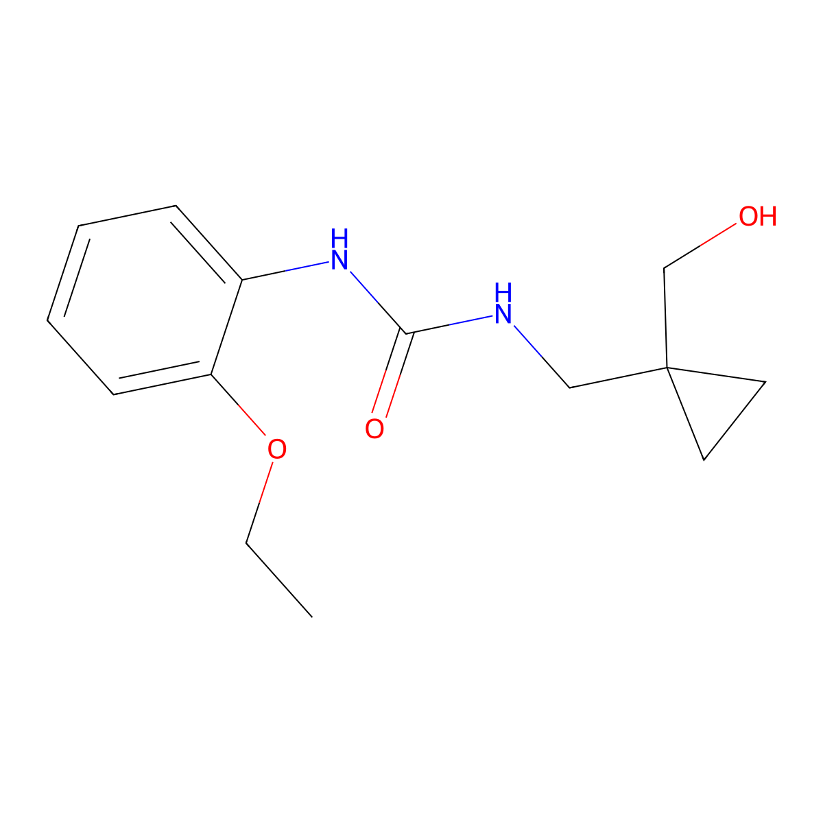 1-(2-Ethoxyphenyl)-3-((1-(hydroxymethyl)cyclopropyl)methyl)urea molecular structure, CAS 1251654-30-4