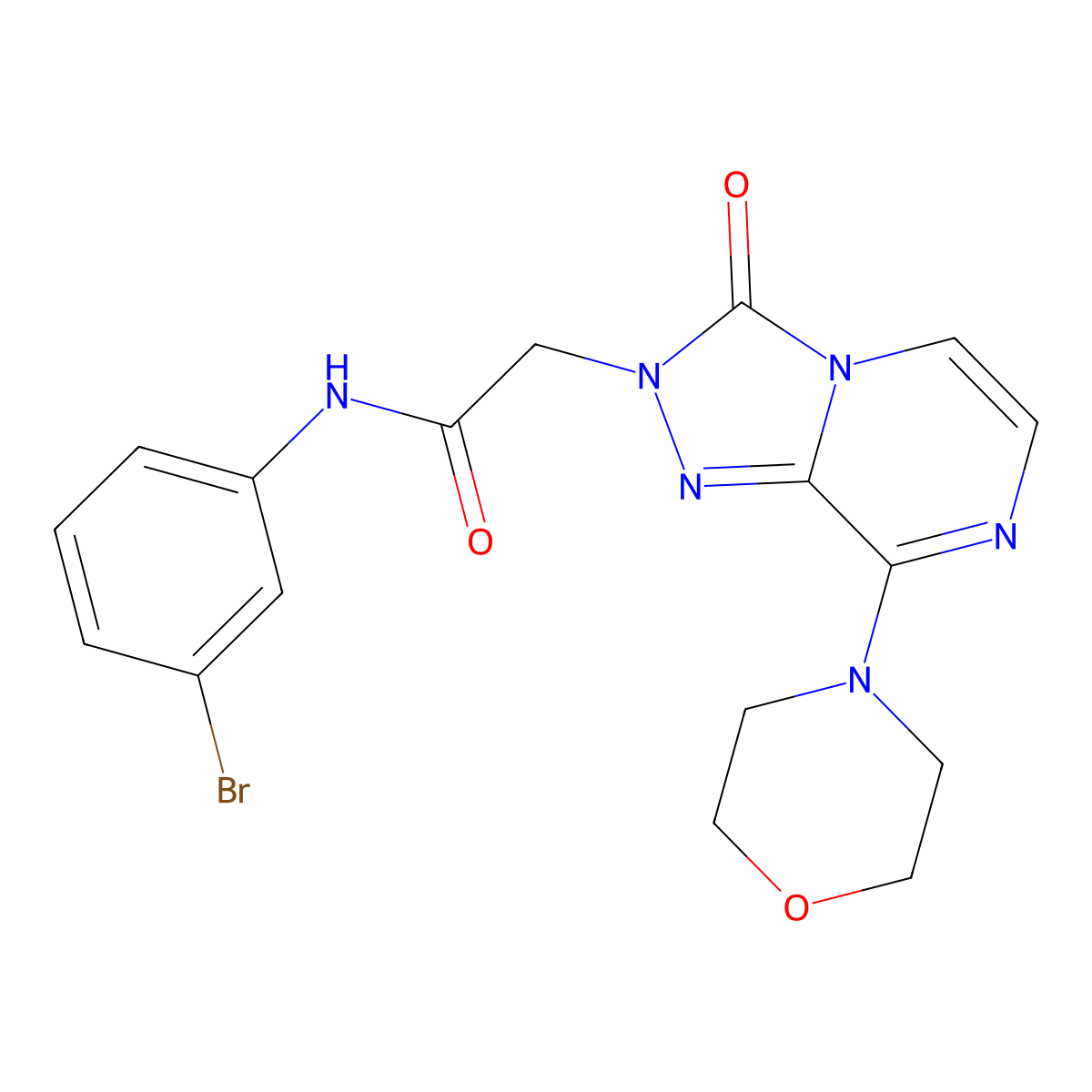 N-(3-bromophenyl)-2-(8-morpholino-3-oxo-[1,2,4]triazolo[4,3-a]pyrazin-2(3H)-yl)acetamide molecular structure, CAS 1251659-08-1