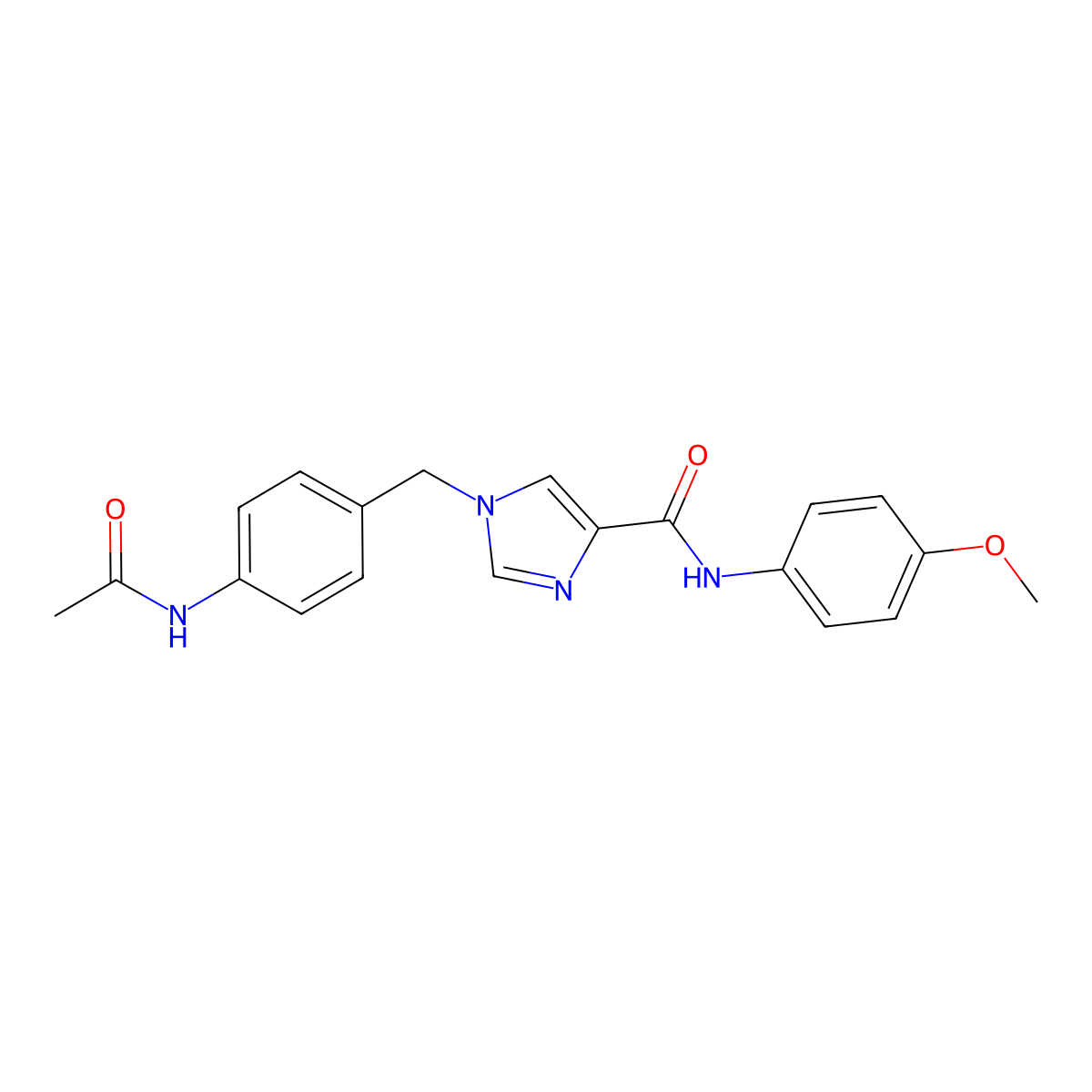 1-(4-acetamidobenzyl)-N-(4-methoxyphenyl)-1H-imidazole-4-carboxamide molecular structure, CAS 1251661-18-3