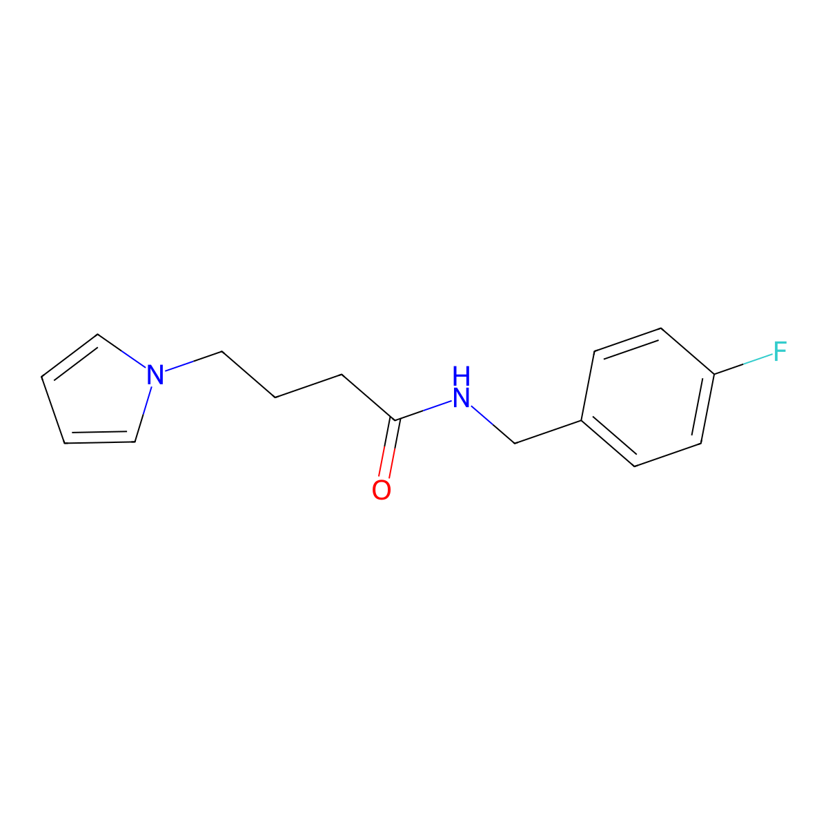 N-(4-fluorobenzyl)-4-(1H-pyrrol-1-yl)butanamide molecular structure, CAS 1251665-13-0