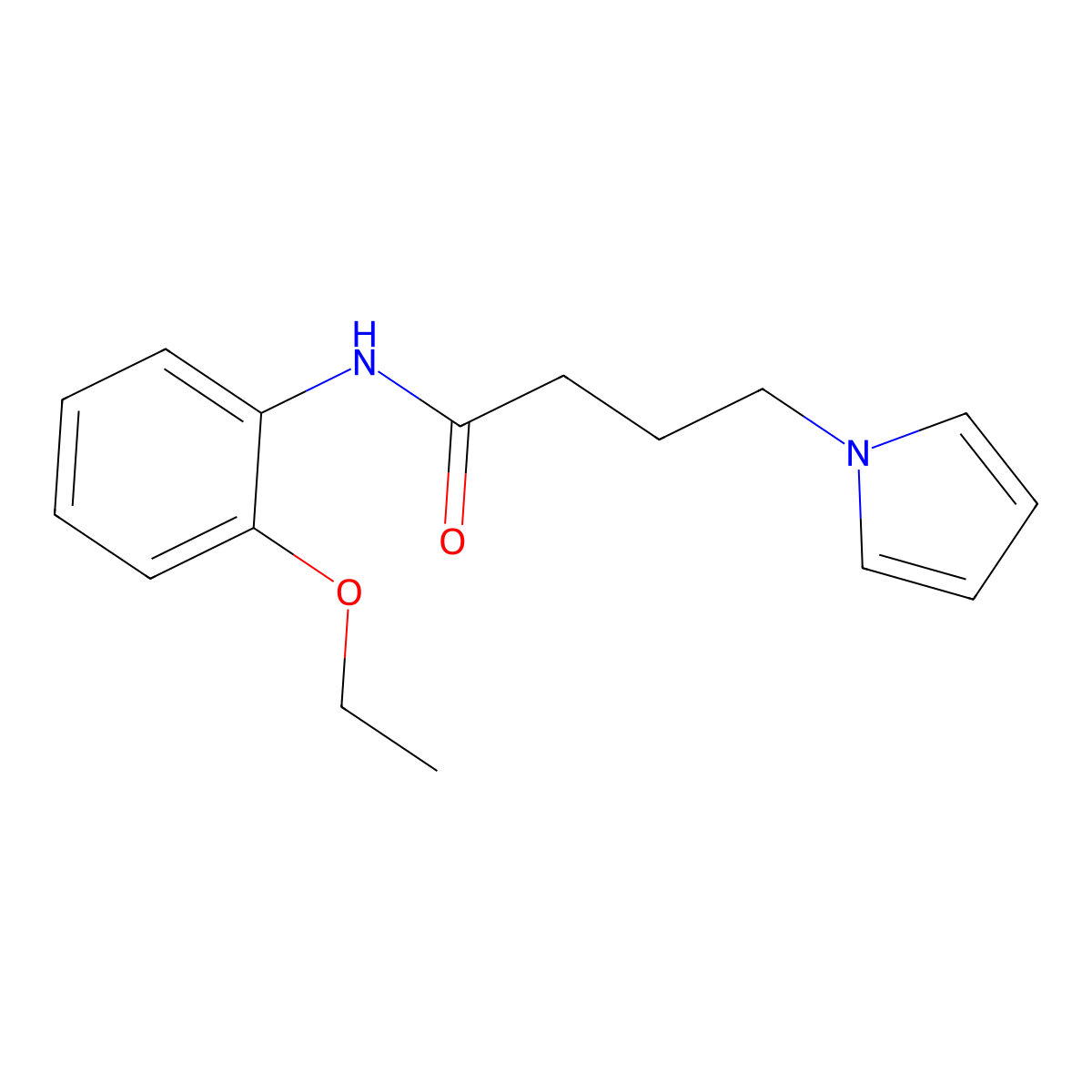 N-(2-ethoxyphenyl)-4-(1H-pyrrol-1-yl)butanamide molecular structure, CAS 1251666-32-6