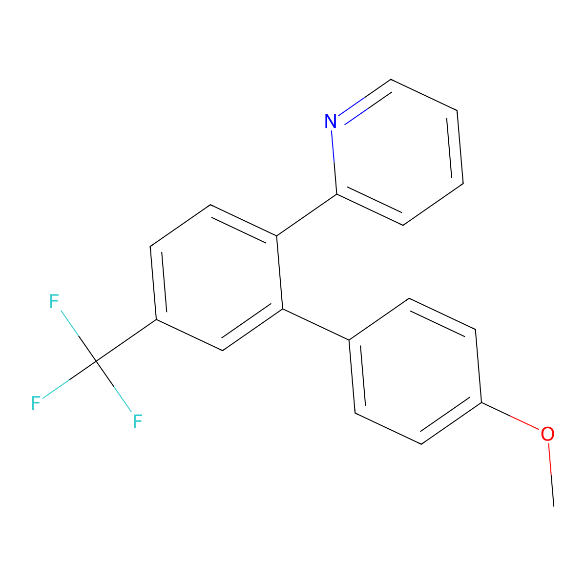 2-[4'-Methoxy-5-(trifluoromethyl)-[1,1'-biphenyl]-2-yl]pyridine molecular structure, CAS 1251668-10-6