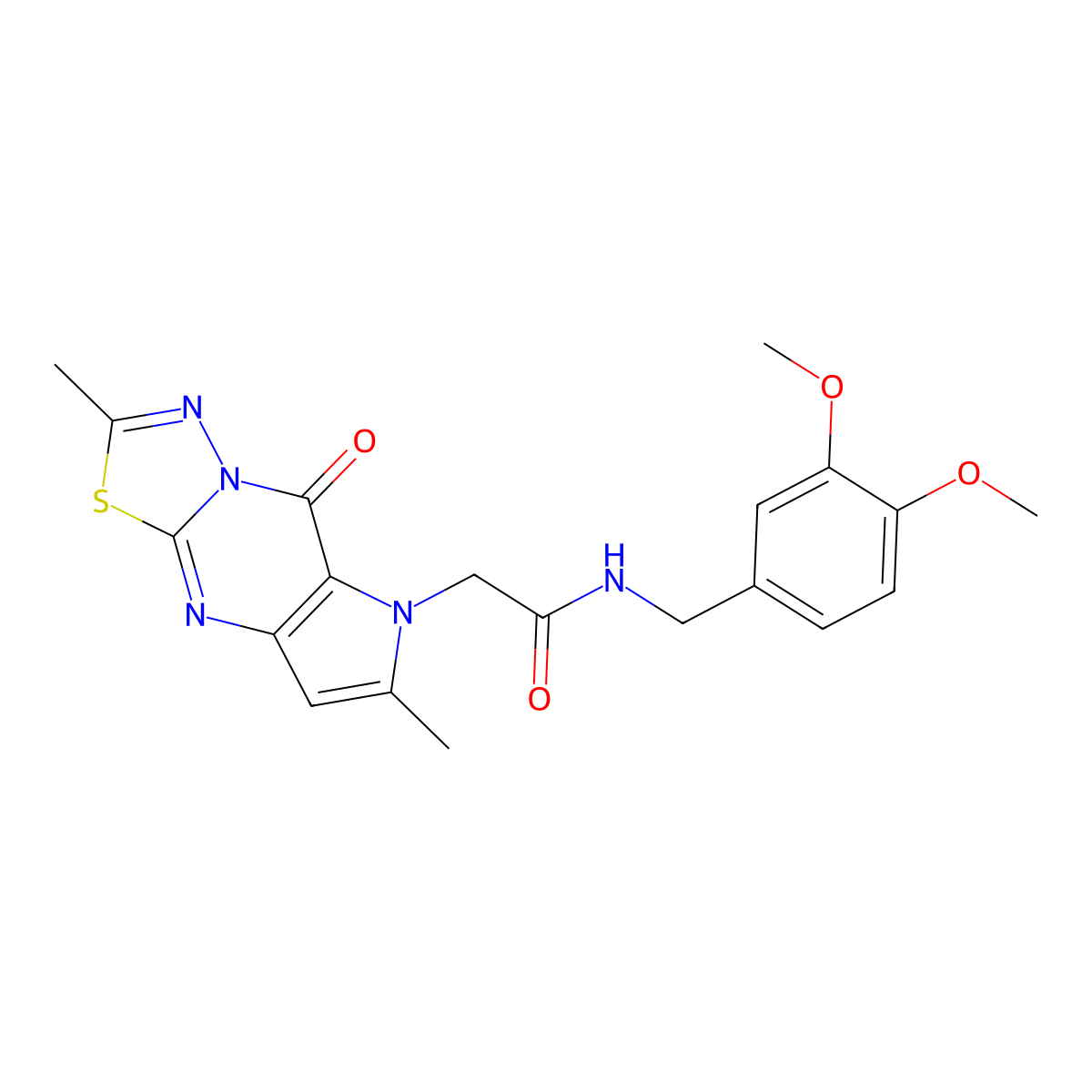 N-[(3,4-dimethoxyphenyl)methyl]-2-{5,11-dimethyl-2-oxo-10-thia-1,4,8,12-tetraazatricyclo[7.3.0.0^{3,7}]dodeca-3(7),5,8,11-tetraen-4-yl}acetamide molecular structure, CAS 1251670-05-9