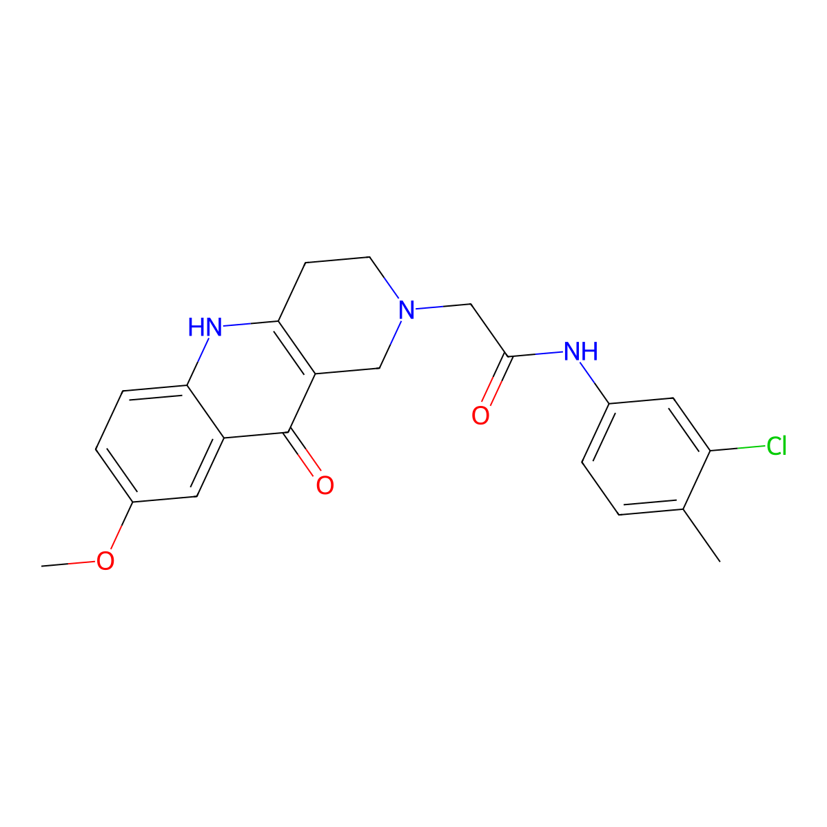 N-(3-chloro-4-methylphenyl)-2-(8-methoxy-10-oxo-3,4-dihydrobenzo[b][1,6]naphthyridin-2(1H,5H,10H)-yl)acetamide molecular structure, CAS 1251670-56-0