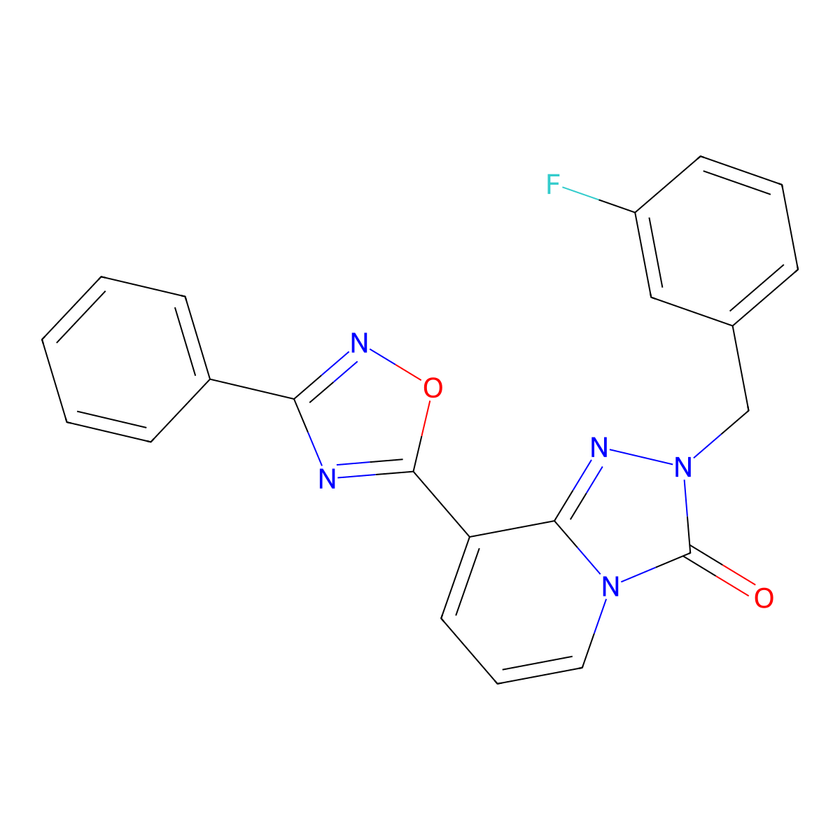 2-(3-fluorobenzyl)-8-(3-phenyl-1,2,4-oxadiazol-5-yl)-[1,2,4]triazolo[4,3-a]pyridin-3(2H)-one molecular structure, CAS 1251670-68-4