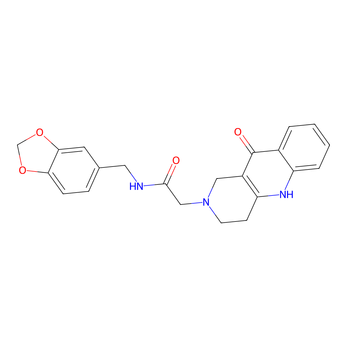 N-(benzo[d][1,3]dioxol-5-ylmethyl)-2-(10-oxo-3,4-dihydrobenzo[b][1,6]naphthyridin-2(1H,5H,10H)-yl)acetamide molecular structure, CAS 1251671-25-6