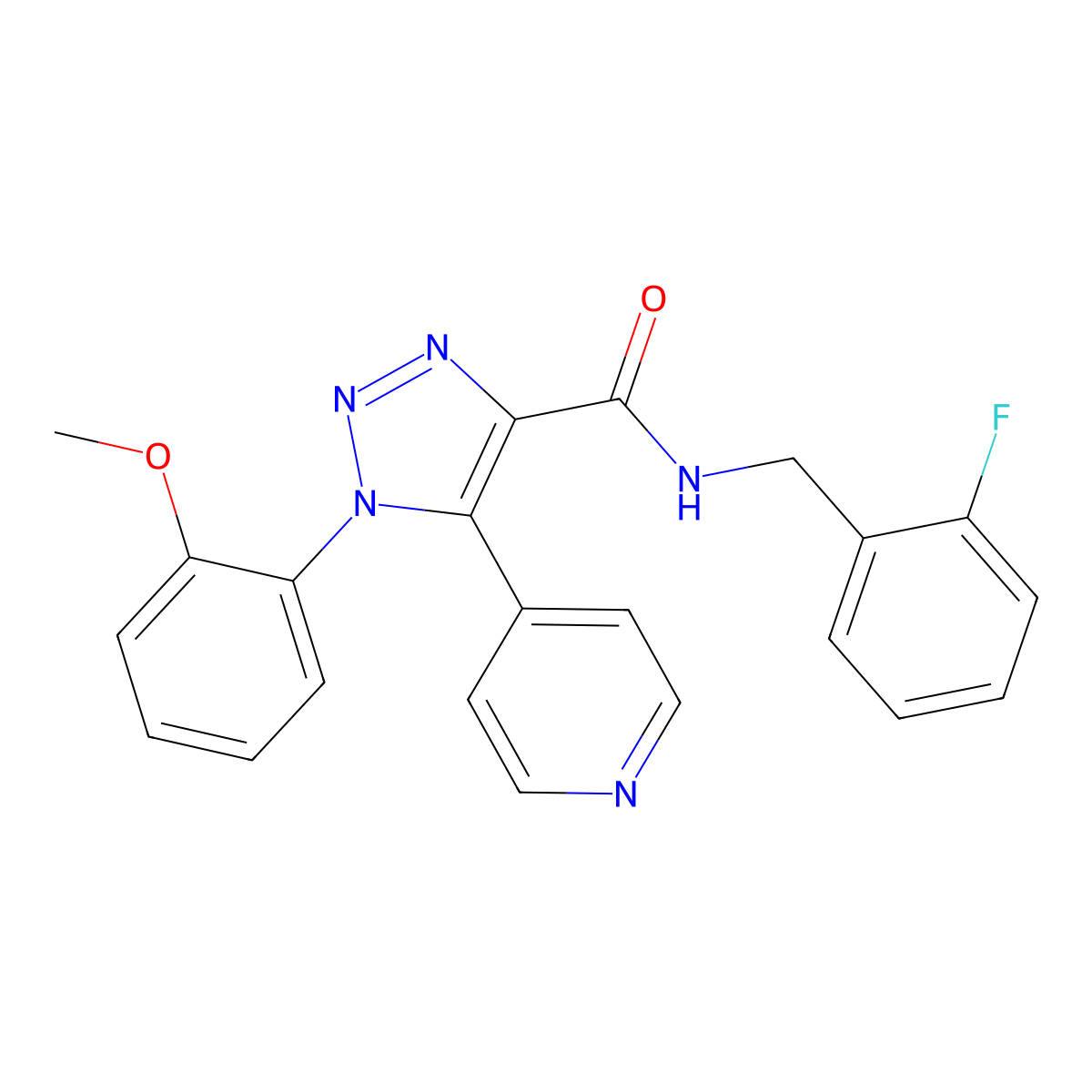 N-[(2-fluorophenyl)methyl]-1-(2-methoxyphenyl)-5-(pyridin-4-yl)-1H-1,2,3-triazole-4-carboxamide molecular structure, CAS 1251672-20-4