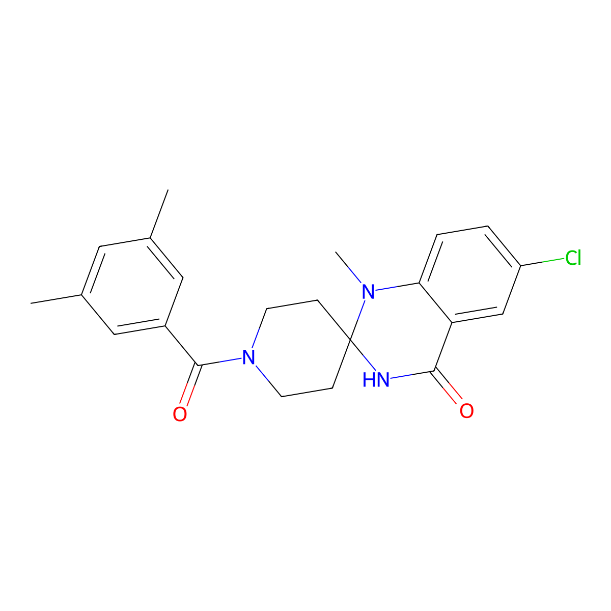 6'-chloro-1-(3,5-dimethylbenzoyl)-1'-methyl-1'H-spiro[piperidine-4,2'-quinazolin]-4'(3'H)-one molecular structure, CAS 1251672-86-2
