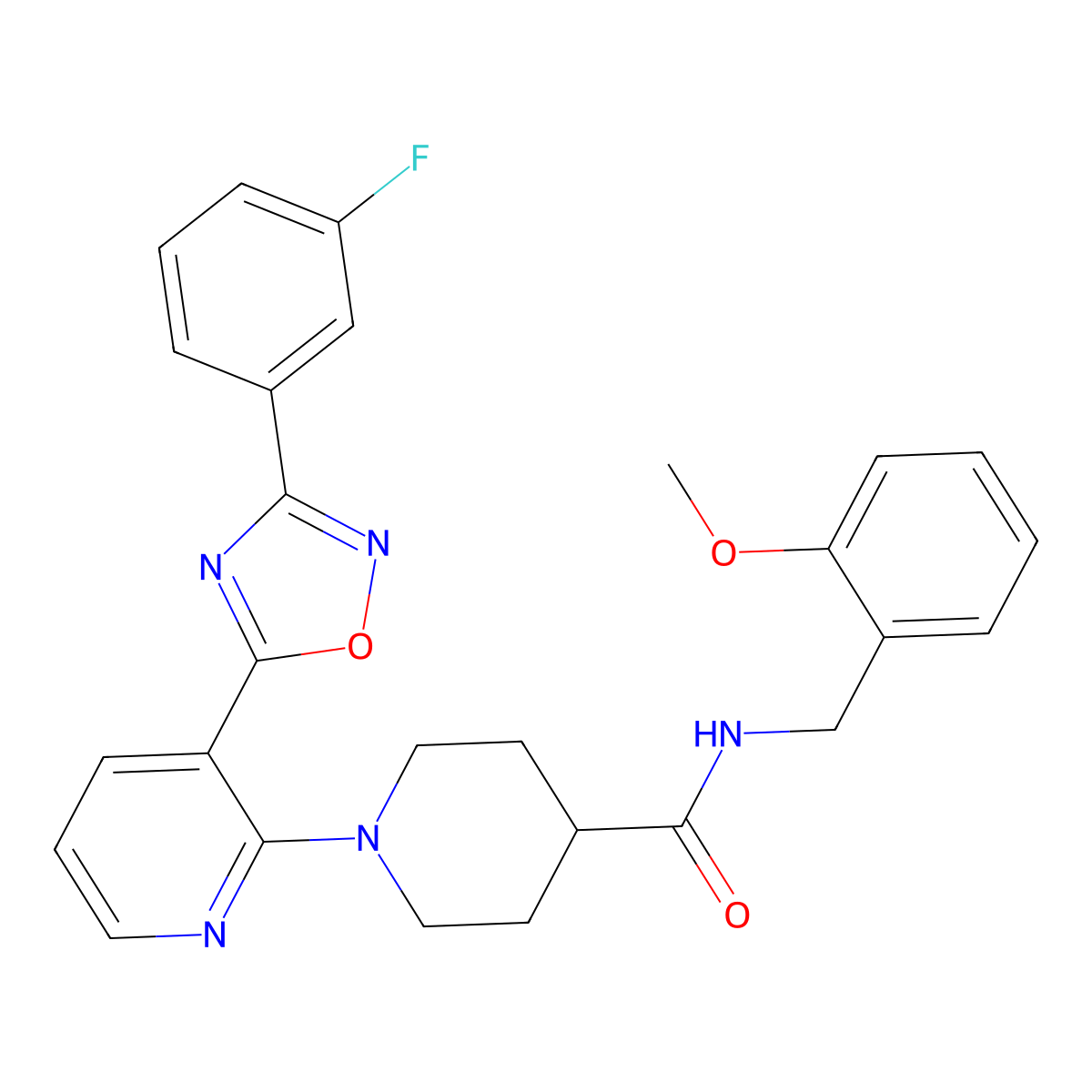1-{[4-(5-methyl-1,2,4-oxadiazol-3-yl)-2-thienyl]sulfonyl}-N-(2-thienylmethyl)piperidine-3-carboxamide molecular structure, CAS 1251674-36-8