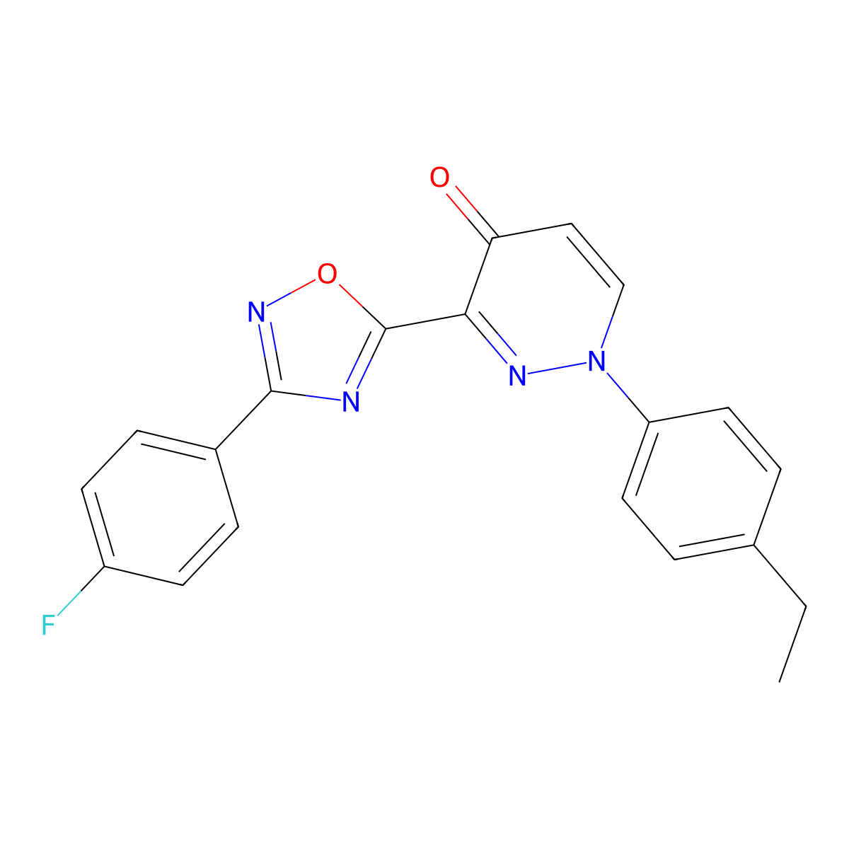 1-(4-ethylphenyl)-3-(3-(4-fluorophenyl)-1,2,4-oxadiazol-5-yl)pyridazin-4(1H)-one molecular structure, CAS 1251675-33-8