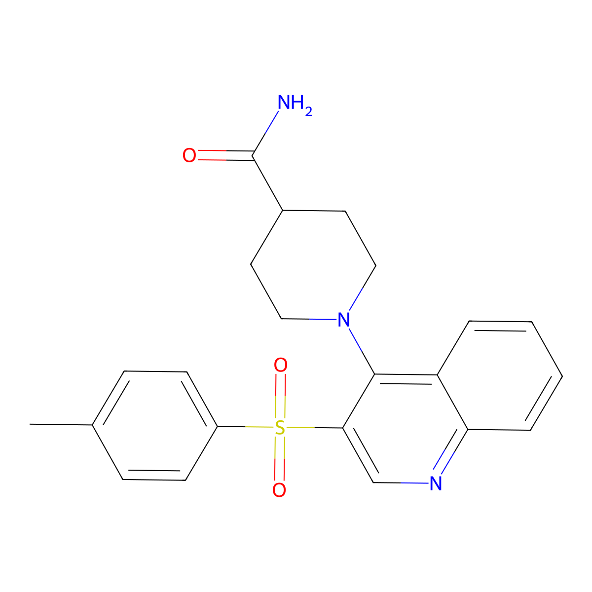 1-(3-Tosylquinolin-4-yl)piperidine-4-carboxamide molecular structure, CAS 1251675-41-8
