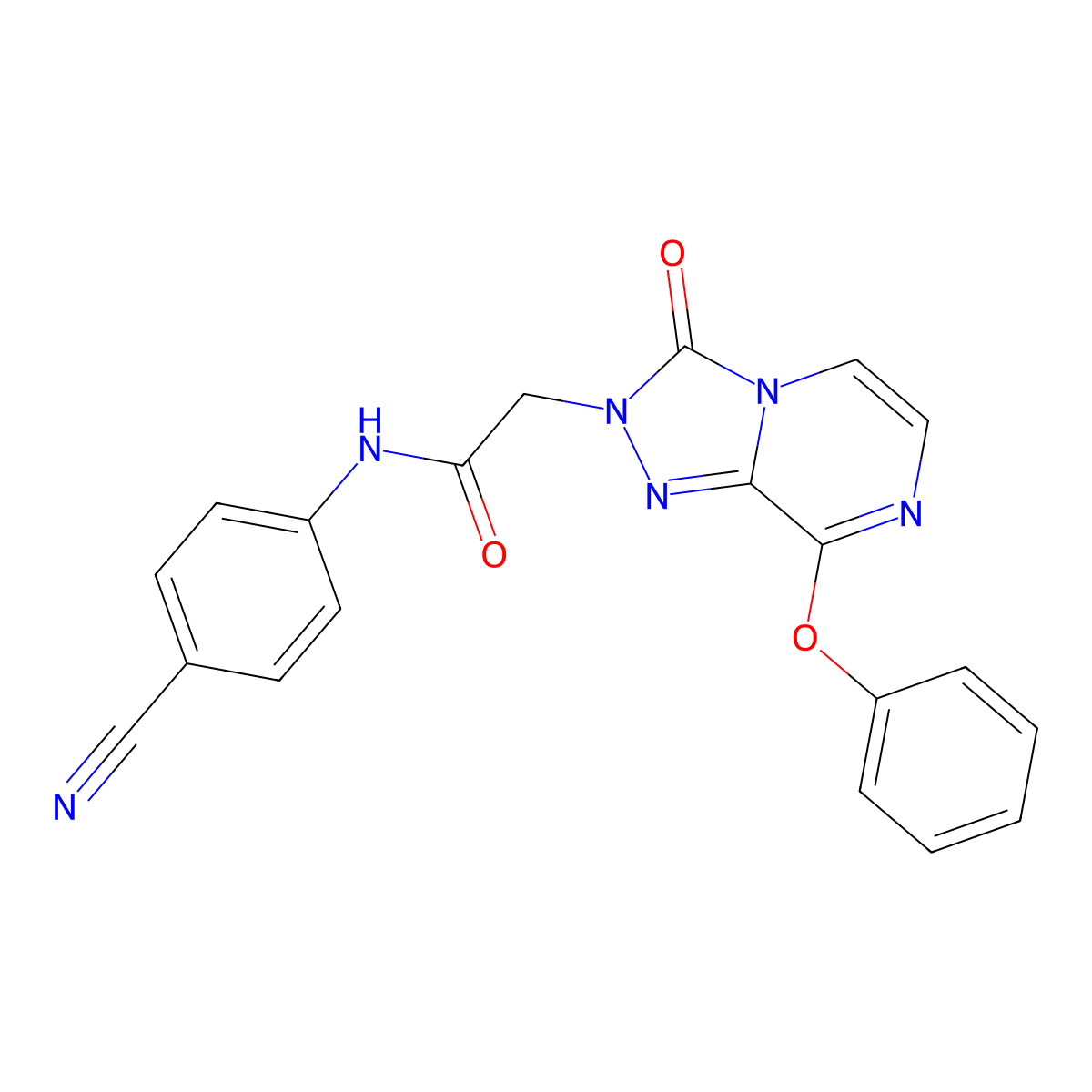 N-(4-cyanophenyl)-2-{3-oxo-8-phenoxy-2H,3H-[1,2,4]triazolo[4,3-a]pyrazin-2-yl}acetamide molecular structure, CAS 1251675-66-7