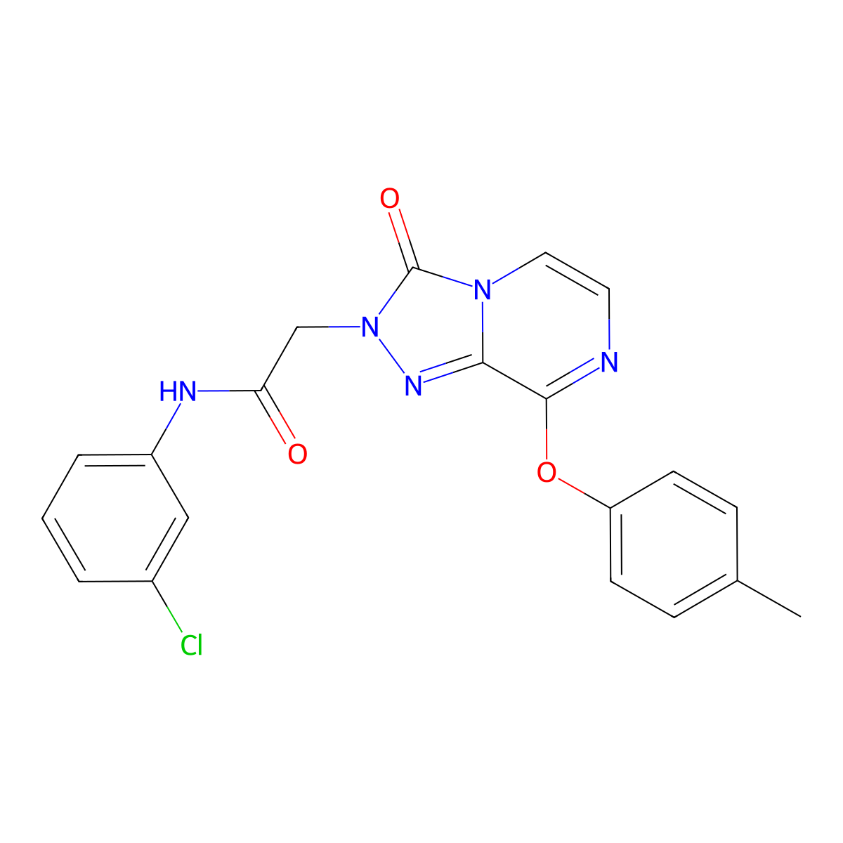 N-(3-chlorophenyl)-2-(3-oxo-8-(p-tolyloxy)-[1,2,4]triazolo[4,3-a]pyrazin-2(3H)-yl)acetamide molecular structure, CAS 1251675-73-6