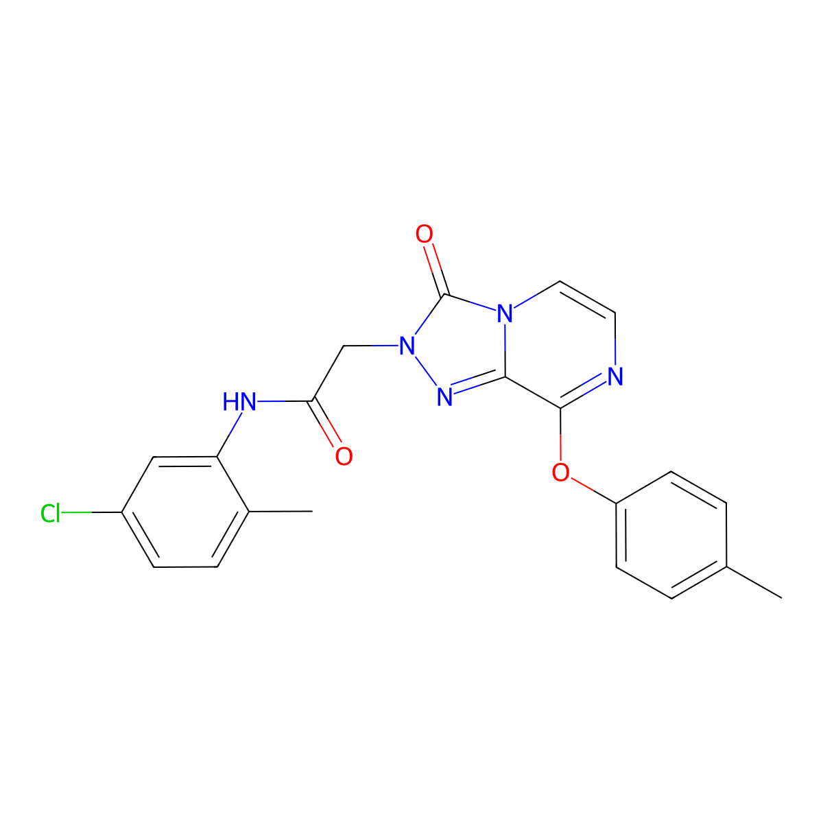 N-(5-chloro-2-methylphenyl)-2-(3-oxo-8-(p-tolyloxy)-[1,2,4]triazolo[4,3-a]pyrazin-2(3H)-yl)acetamide molecular structure, CAS 1251675-78-1
