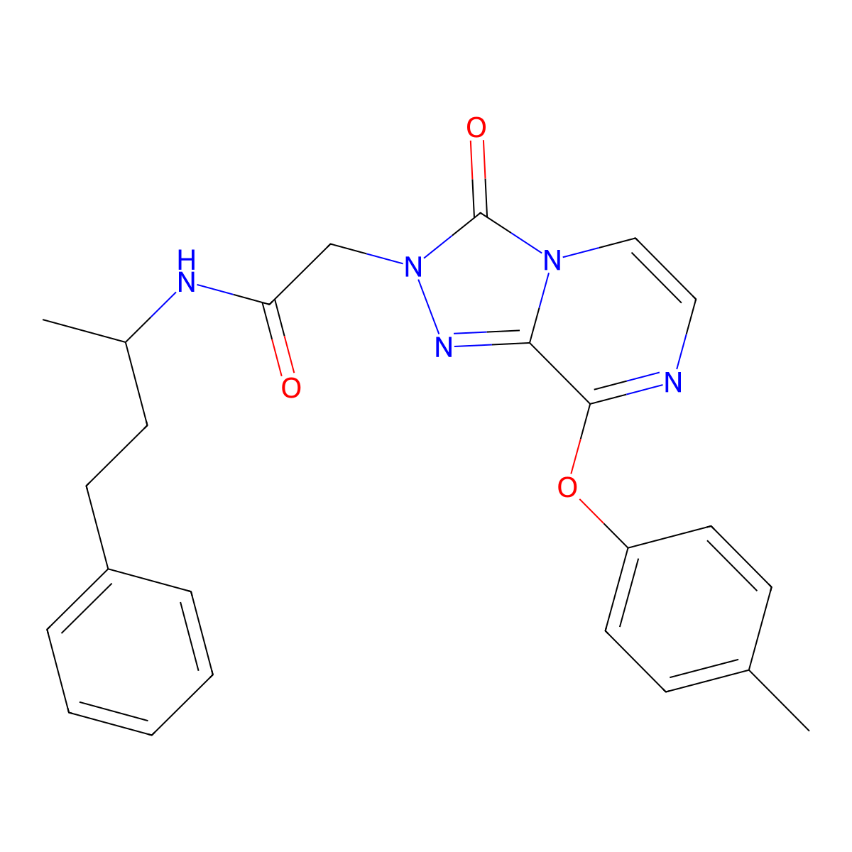 2-[8-(4-methylphenoxy)-3-oxo-2H,3H-[1,2,4]triazolo[4,3-a]pyrazin-2-yl]-N-(4-phenylbutan-2-yl)acetamide molecular structure, CAS 1251676-04-6