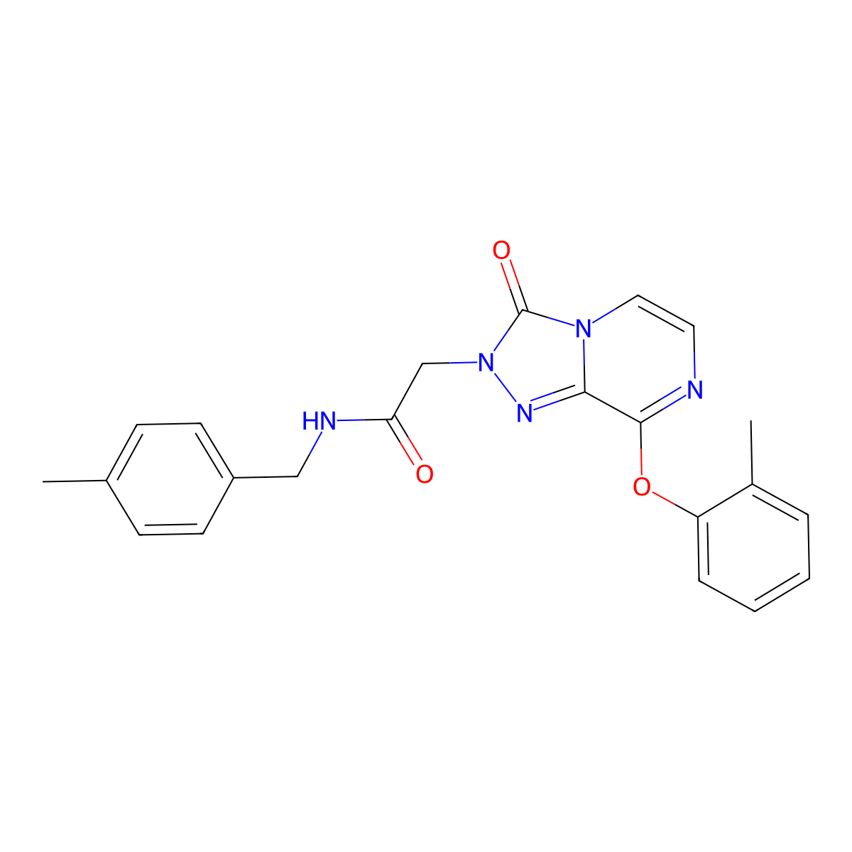 2-[8-(2-methylphenoxy)-3-oxo-2H,3H-[1,2,4]triazolo[4,3-a]pyrazin-2-yl]-N-[(4-methylphenyl)methyl]acetamide molecular structure, CAS 1251676-08-0
