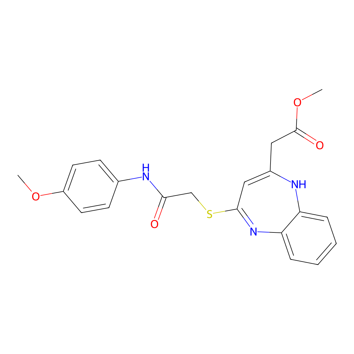 methyl [4-({2-[(4-methoxyphenyl)amino]-2-oxoethyl}sulfanyl)-1H-1,5-benzodiazepin-2-yl]acetate molecular structure, CAS 1251676-12-6