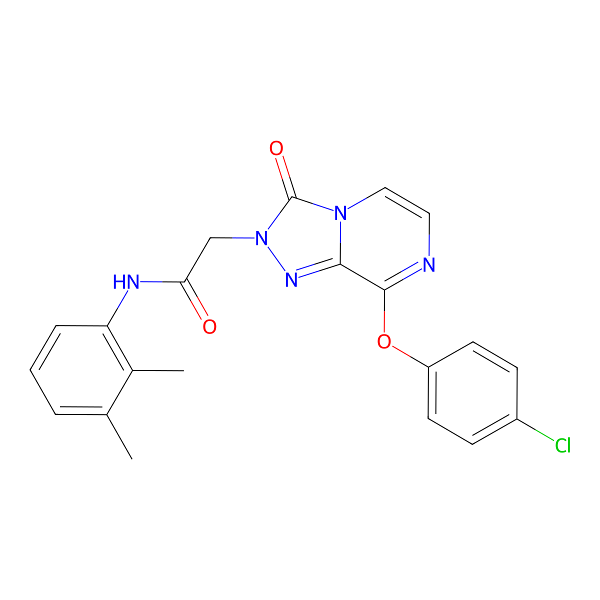 2-(8-(4-chlorophenoxy)-3-oxo-[1,2,4]triazolo[4,3-a]pyrazin-2(3H)-yl)-N-(2,3-dimethylphenyl)acetamide molecular structure, CAS 1251676-21-7