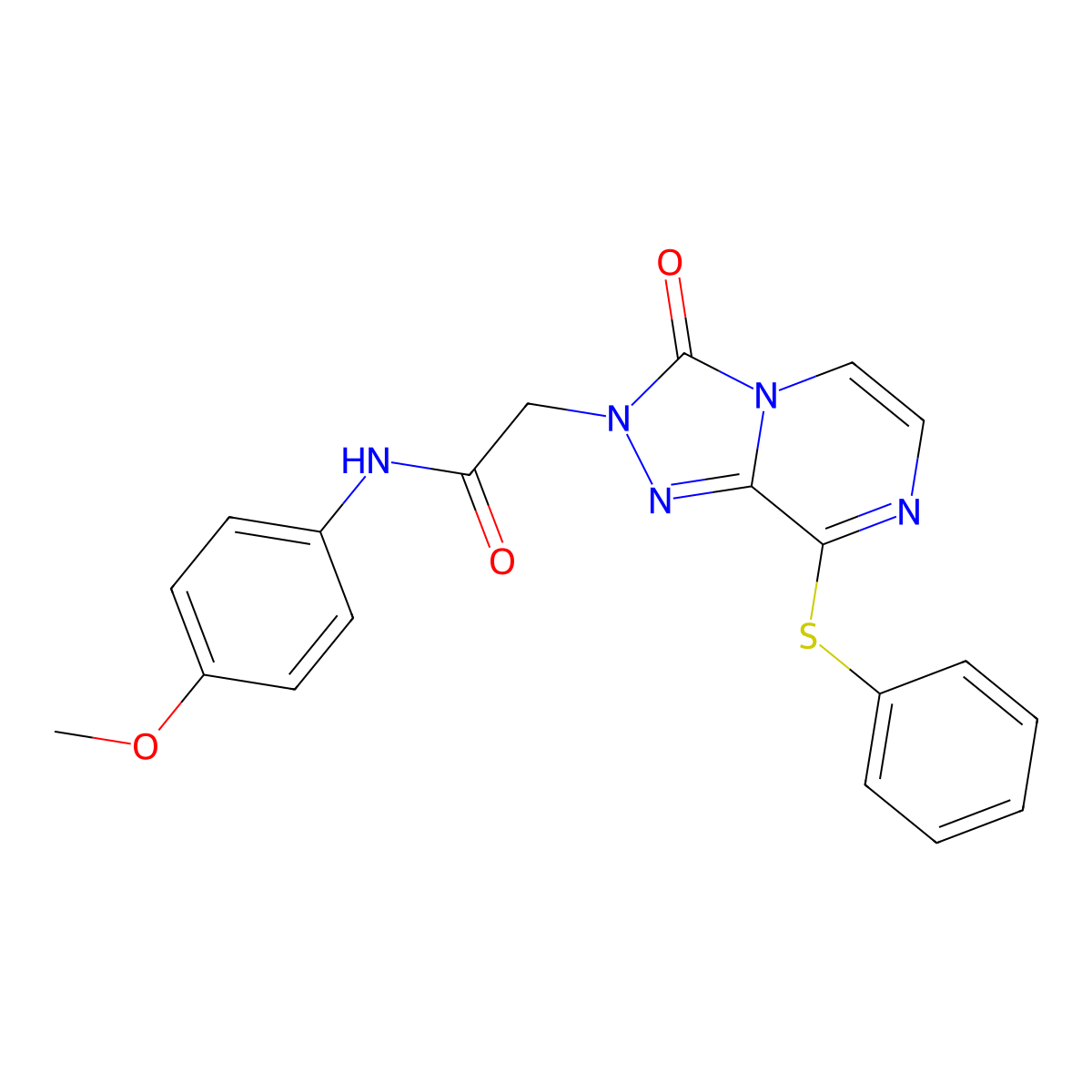 N-(4-methoxyphenyl)-2-[3-oxo-8-(phenylsulfanyl)-2H,3H-[1,2,4]triazolo[4,3-a]pyrazin-2-yl]acetamide molecular structure, CAS 1251676-54-6