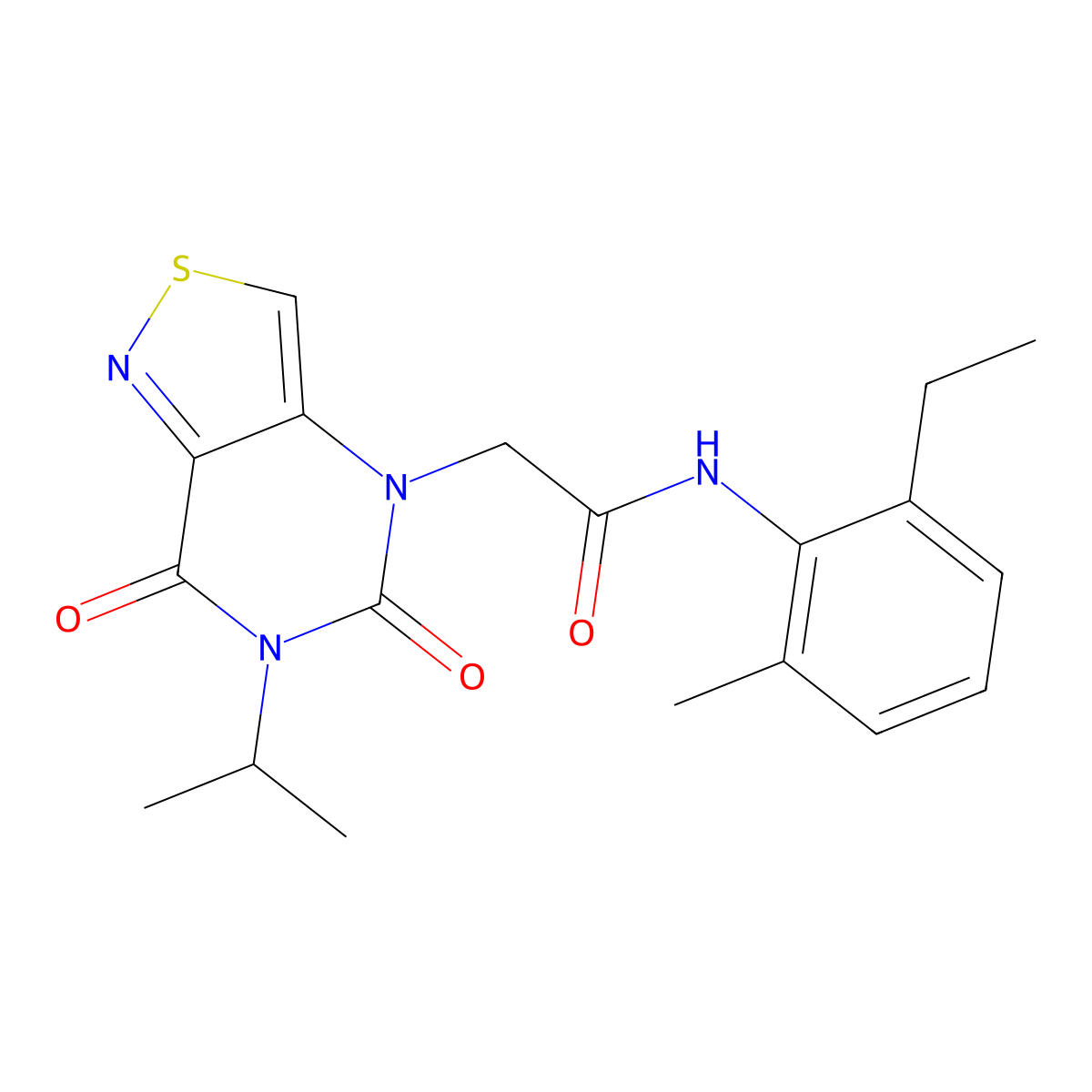 N-(2-ethyl-6-methylphenyl)-2-(6-isopropyl-5,7-dioxo-6,7-dihydroisothiazolo[4,3-d]pyrimidin-4(5H)-yl)acetamide molecular structure, CAS 1251676-55-7