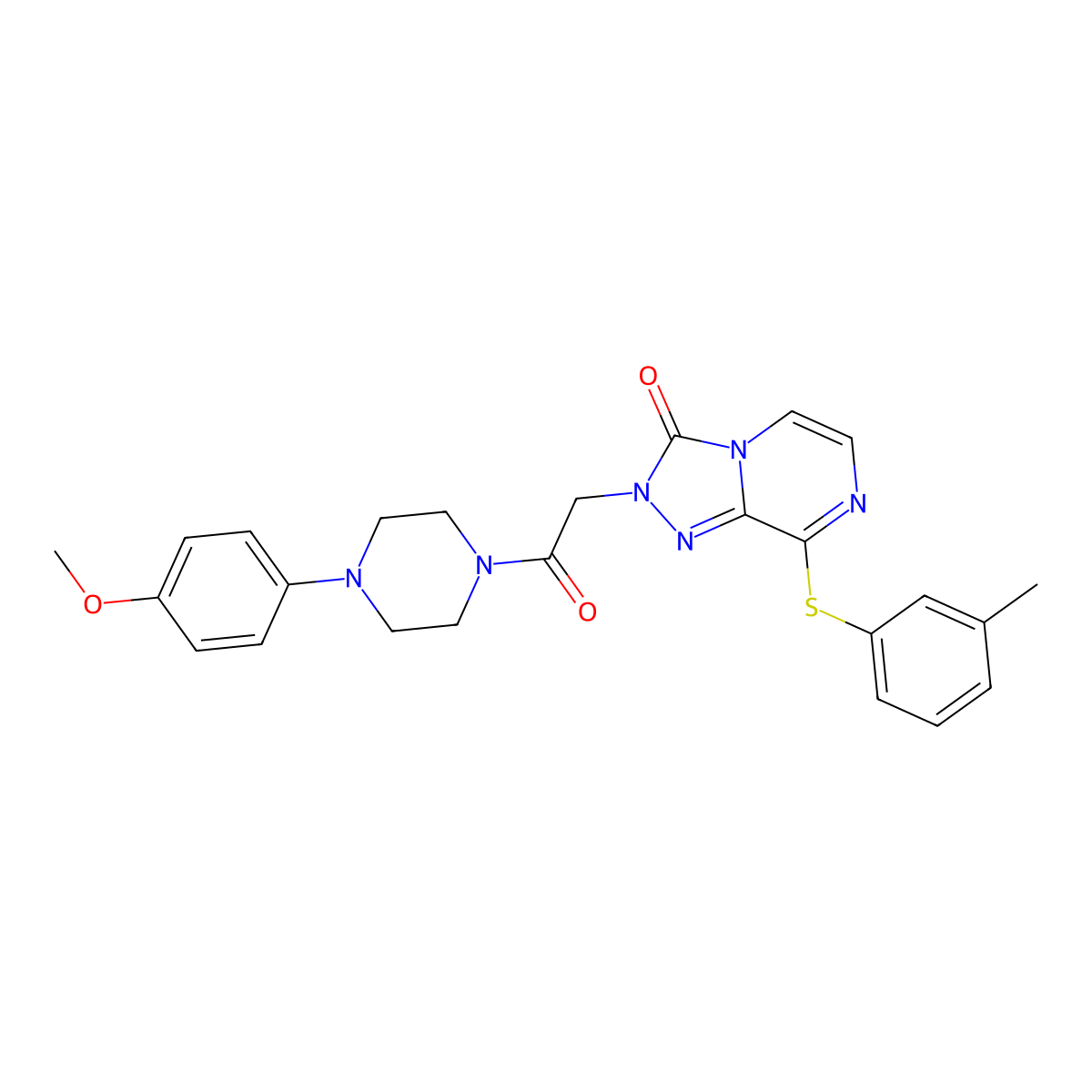 2-{2-[4-(4-methoxyphenyl)piperazin-1-yl]-2-oxoethyl}-8-[(3-methylphenyl)sulfanyl]-2H,3H-[1,2,4]triazolo[4,3-a]pyrazin-3-one molecular structure, CAS 1251676-82-0