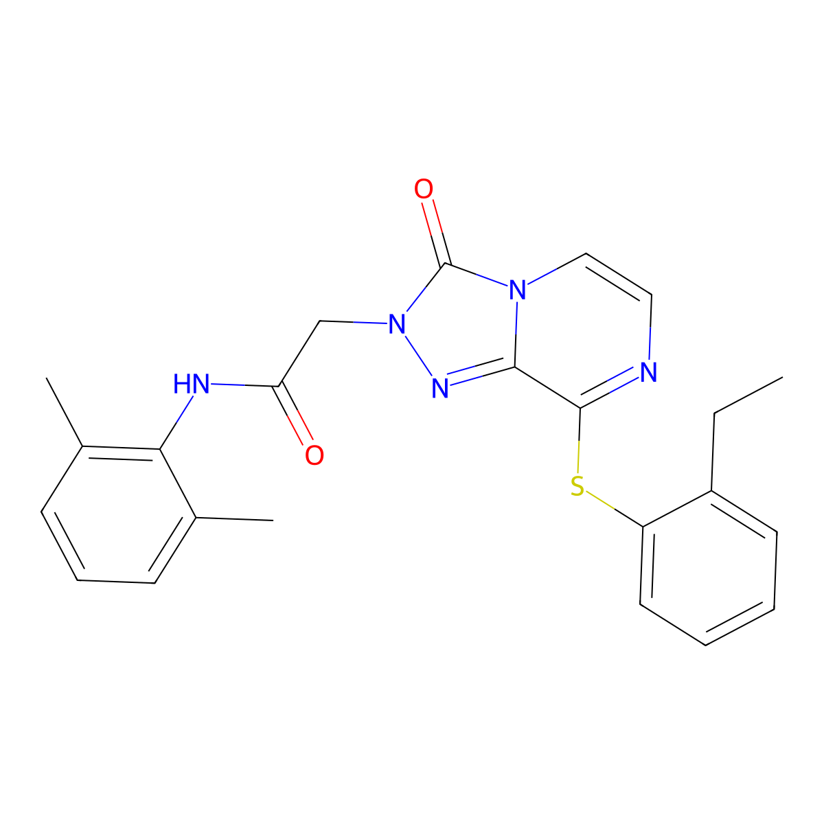N-(2,6-dimethylphenyl)-2-{8-[(2-ethylphenyl)sulfanyl]-3-oxo-2H,3H-[1,2,4]triazolo[4,3-a]pyrazin-2-yl}acetamide molecular structure, CAS 1251677-30-1