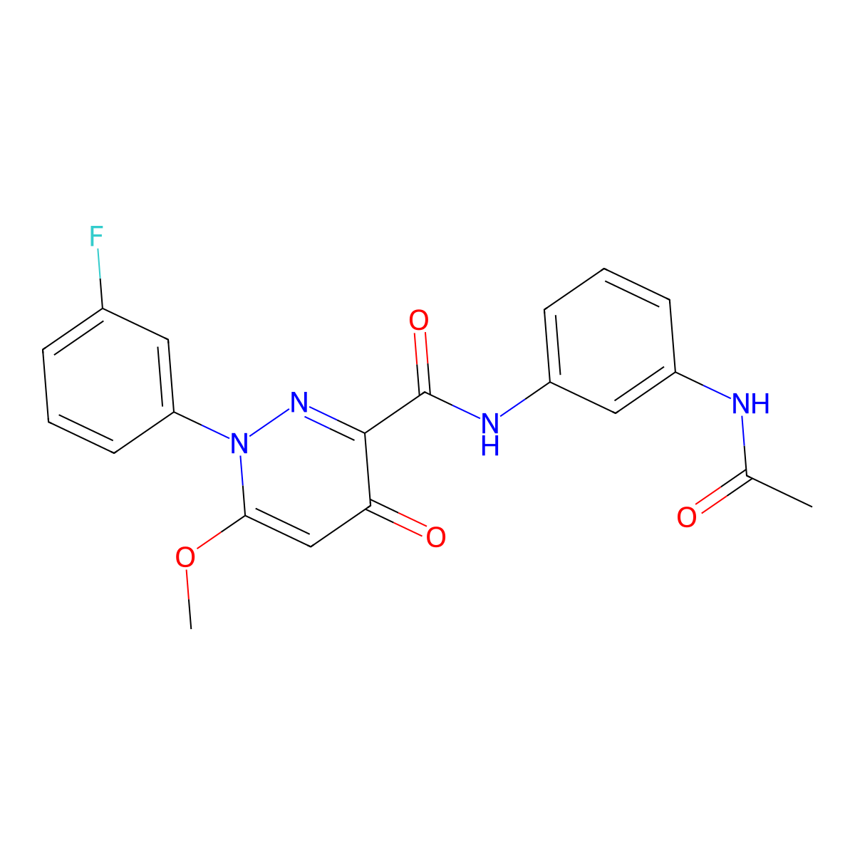 N-(3-acetamidophenyl)-1-(3-fluorophenyl)-6-methoxy-4-oxo-1,4-dihydropyridazine-3-carboxamide molecular structure, CAS 1251677-33-4