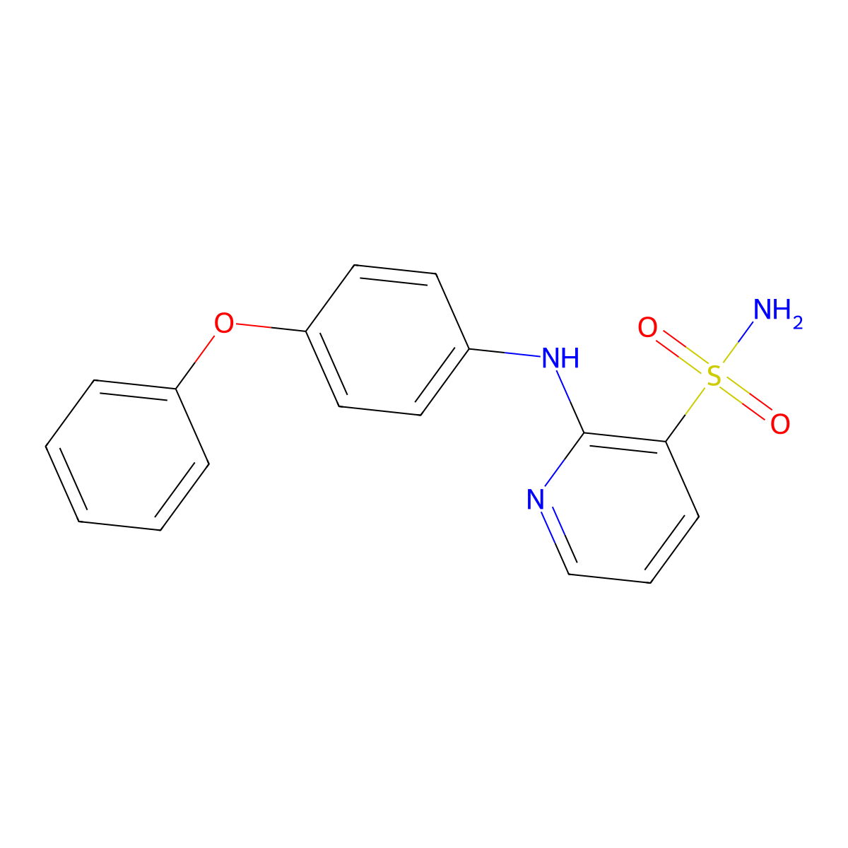 2-[(4-Phenoxyphenyl)amino]pyridine-3-sulfonamide molecular structure, CAS 1251677-51-6