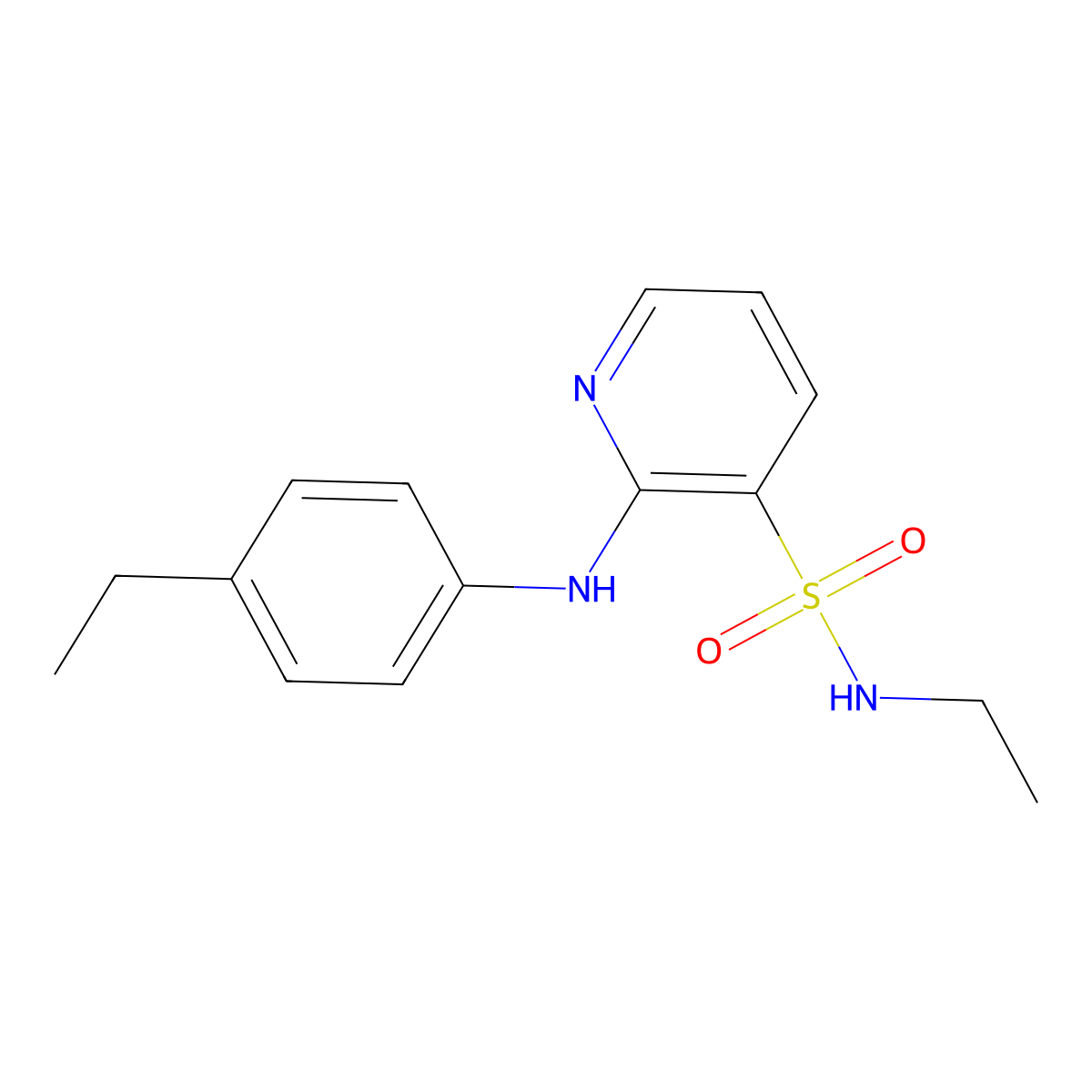 N-ethyl-2-[(4-ethylphenyl)amino]pyridine-3-sulfonamide molecular structure, CAS 1251677-58-3