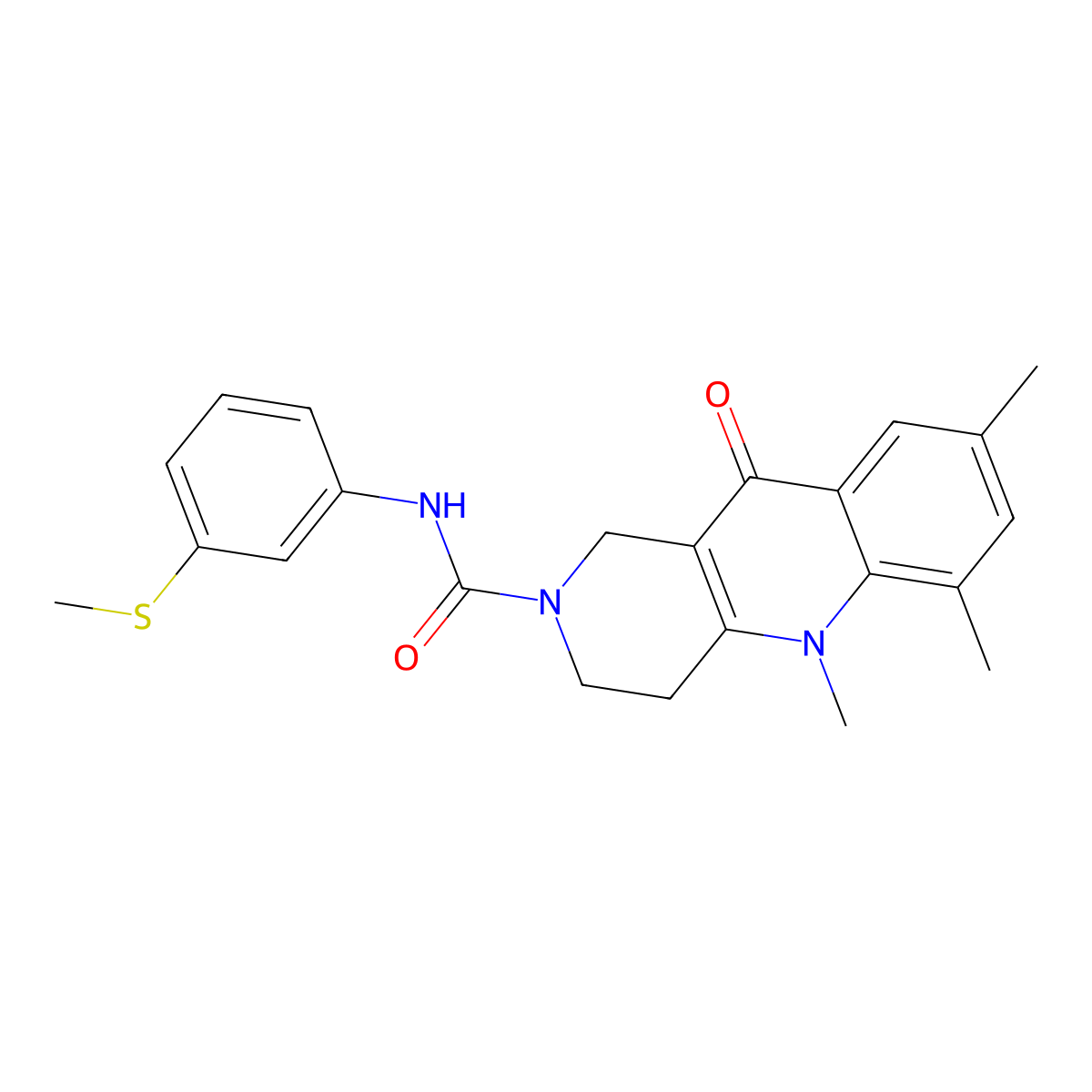 5,6,8-trimethyl-N-(3-(methylthio)phenyl)-10-oxo-3,4,5,10-tetrahydrobenzo[b][1,6]naphthyridine-2(1H)-carboxamide molecular structure, CAS 1251677-66-3