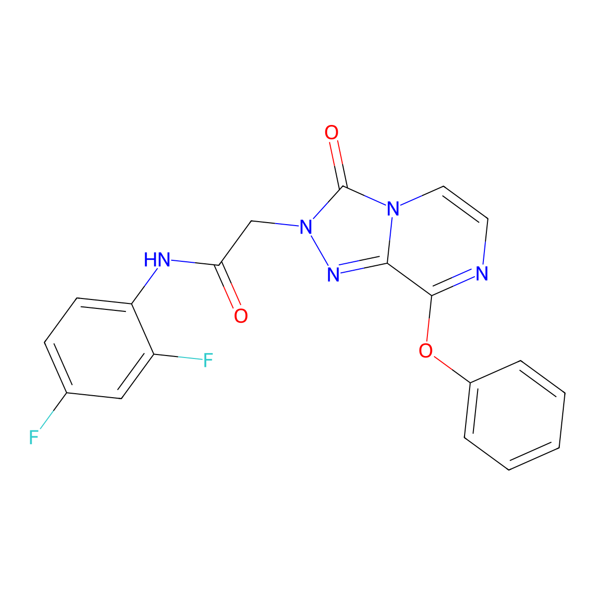 N-(2,4-difluorophenyl)-2-(3-oxo-8-phenoxy-[1,2,4]triazolo[4,3-a]pyrazin-2(3H)-yl)acetamide molecular structure, CAS 1251677-85-6
