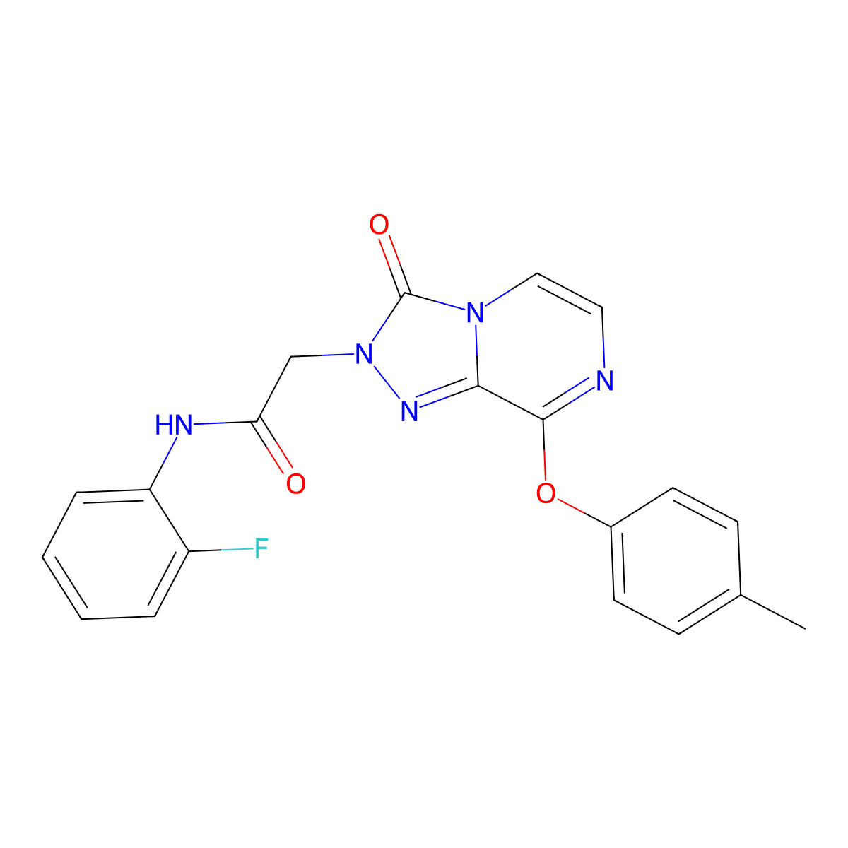 N-(2-fluorophenyl)-2-(3-oxo-8-(p-tolyloxy)-[1,2,4]triazolo[4,3-a]pyrazin-2(3H)-yl)acetamide molecular structure, CAS 1251678-00-8