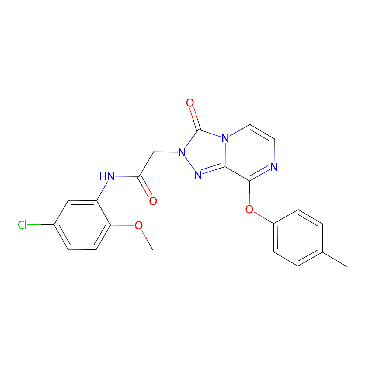N-(5-chloro-2-methoxyphenyl)-2-(3-oxo-8-(p-tolyloxy)-[1,2,4]triazolo[4,3-a]pyrazin-2(3H)-yl)acetamide molecular structure, CAS 1251678-04-2