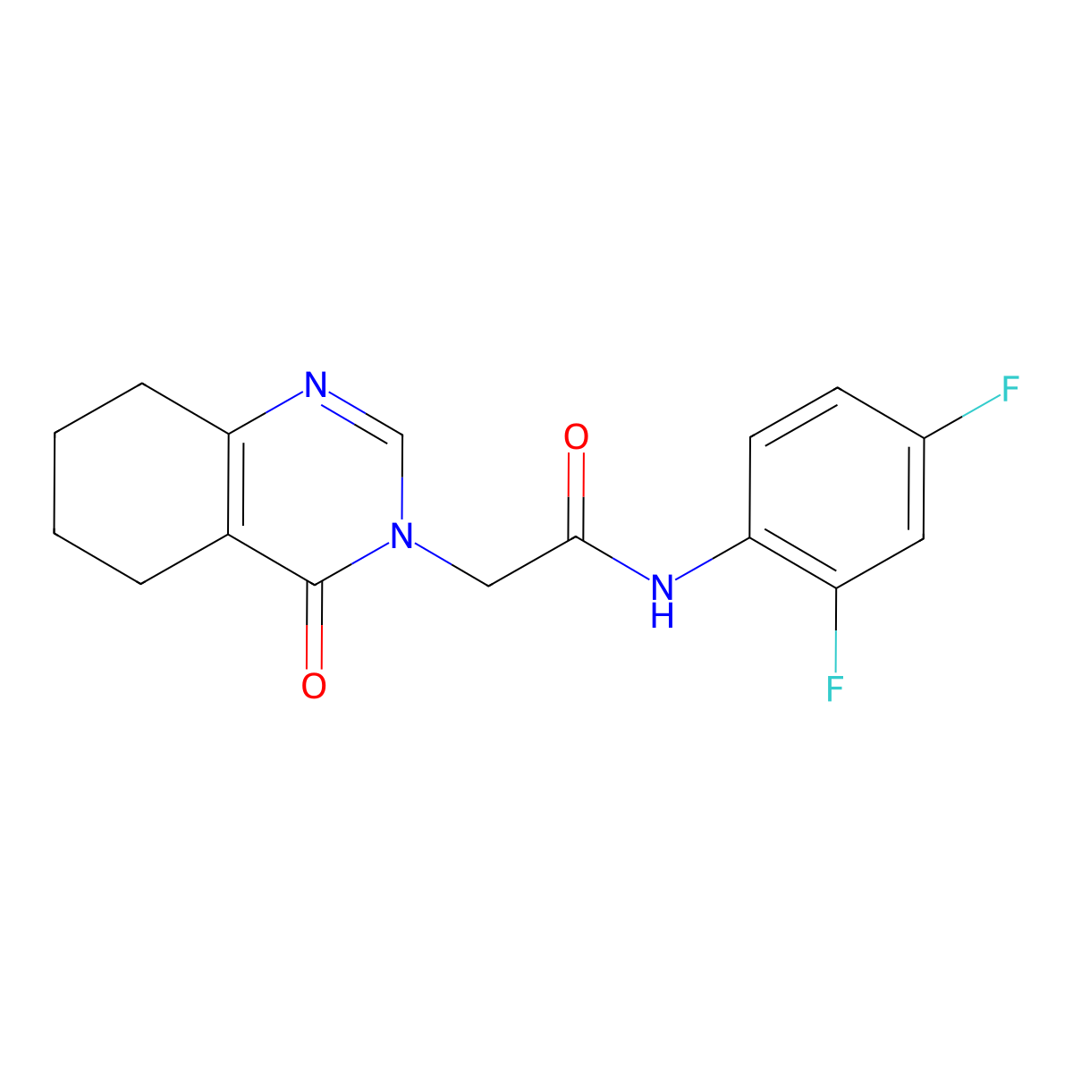 N-(2,4-difluorophenyl)-2-(4-oxo-5,6,7,8-tetrahydroquinazolin-3(4H)-yl)acetamide molecular structure, CAS 1251678-09-7