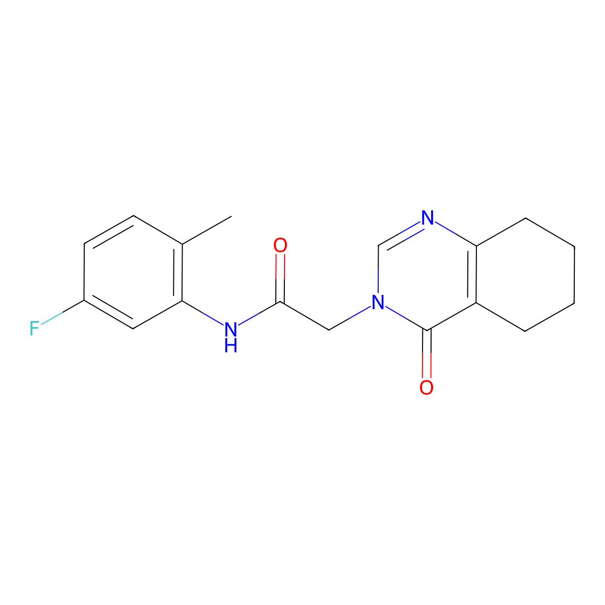 N-(5-fluoro-2-methylphenyl)-2-(4-oxo-3,4,5,6,7,8-hexahydroquinazolin-3-yl)acetamide molecular structure, CAS 1251678-22-4