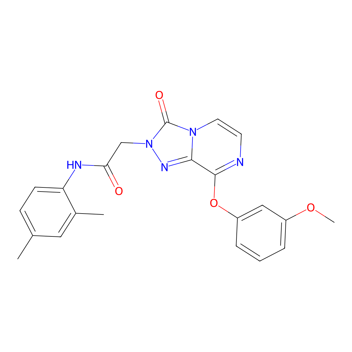 N-(2,4-dimethylphenyl)-2-(8-(3-methoxyphenoxy)-3-oxo-[1,2,4]triazolo[4,3-a]pyrazin-2(3H)-yl)acetamide molecular structure, CAS 1251678-25-7