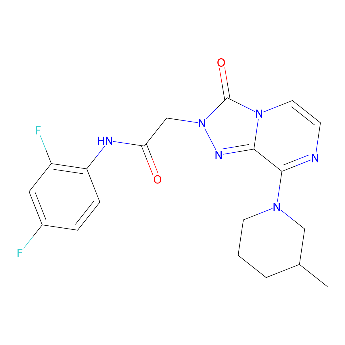 N-(2,4-difluorophenyl)-2-[8-(3-methylpiperidin-1-yl)-3-oxo[1,2,4]triazolo[4,3-a]pyrazin-2(3H)-yl]acetamide molecular structure, CAS 1251678-38-2